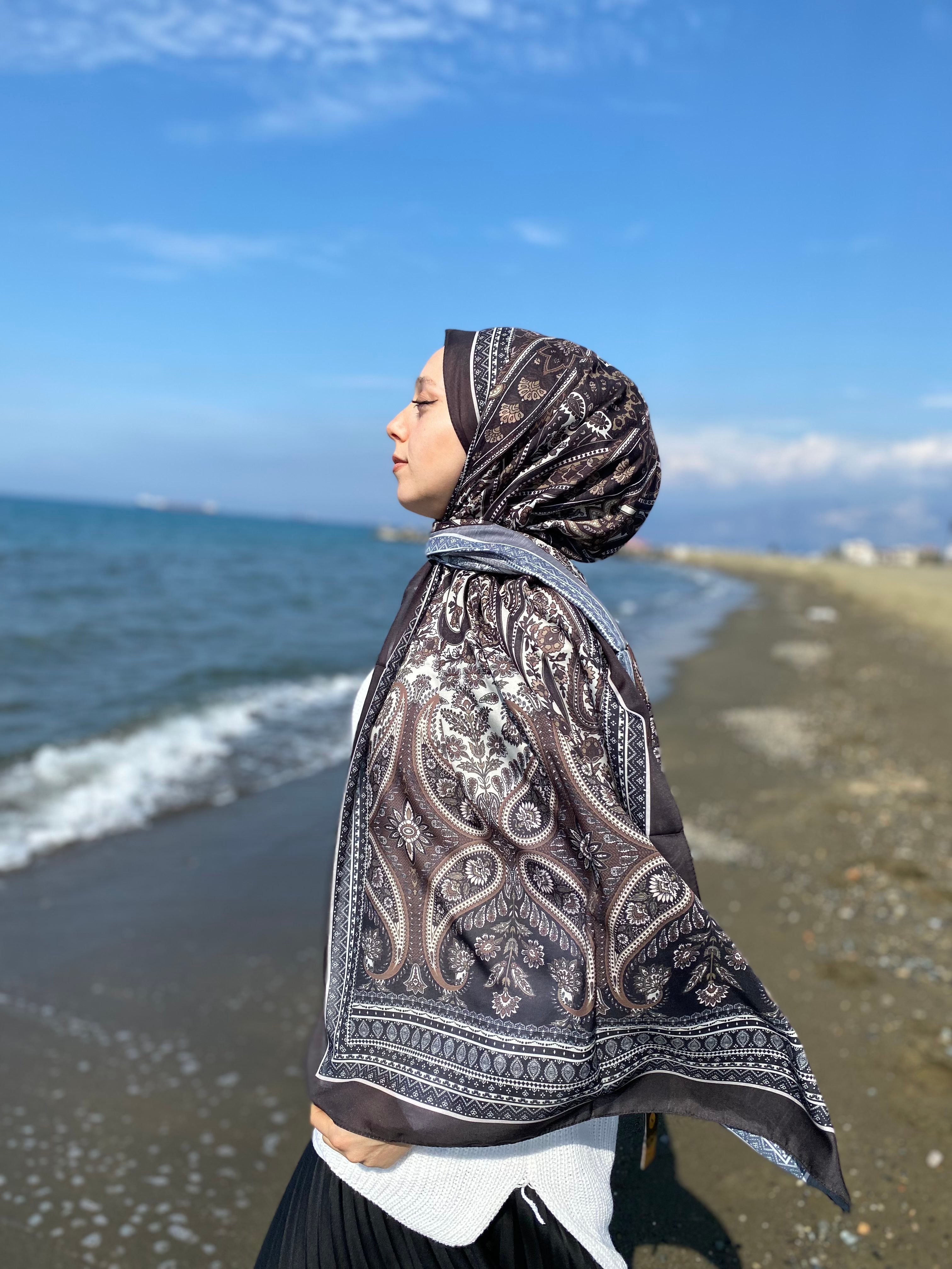 Soft Pamuk Etnik Desen Şal