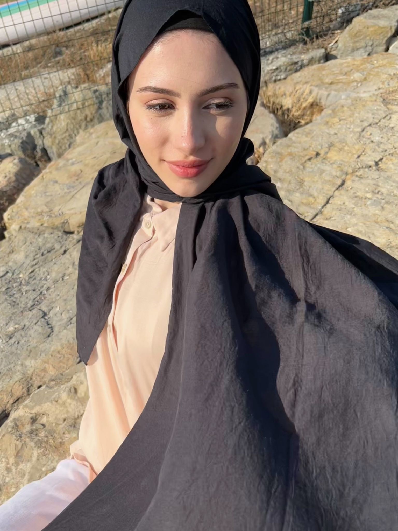 Keten Bambu Şal-Düz Model
