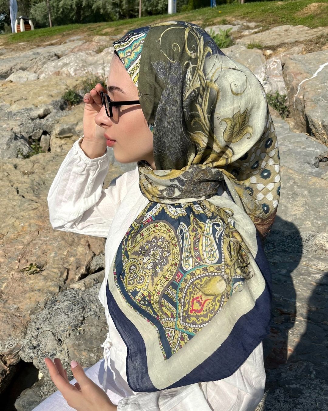 Bambu Kraş Eşarp-Milya Desen