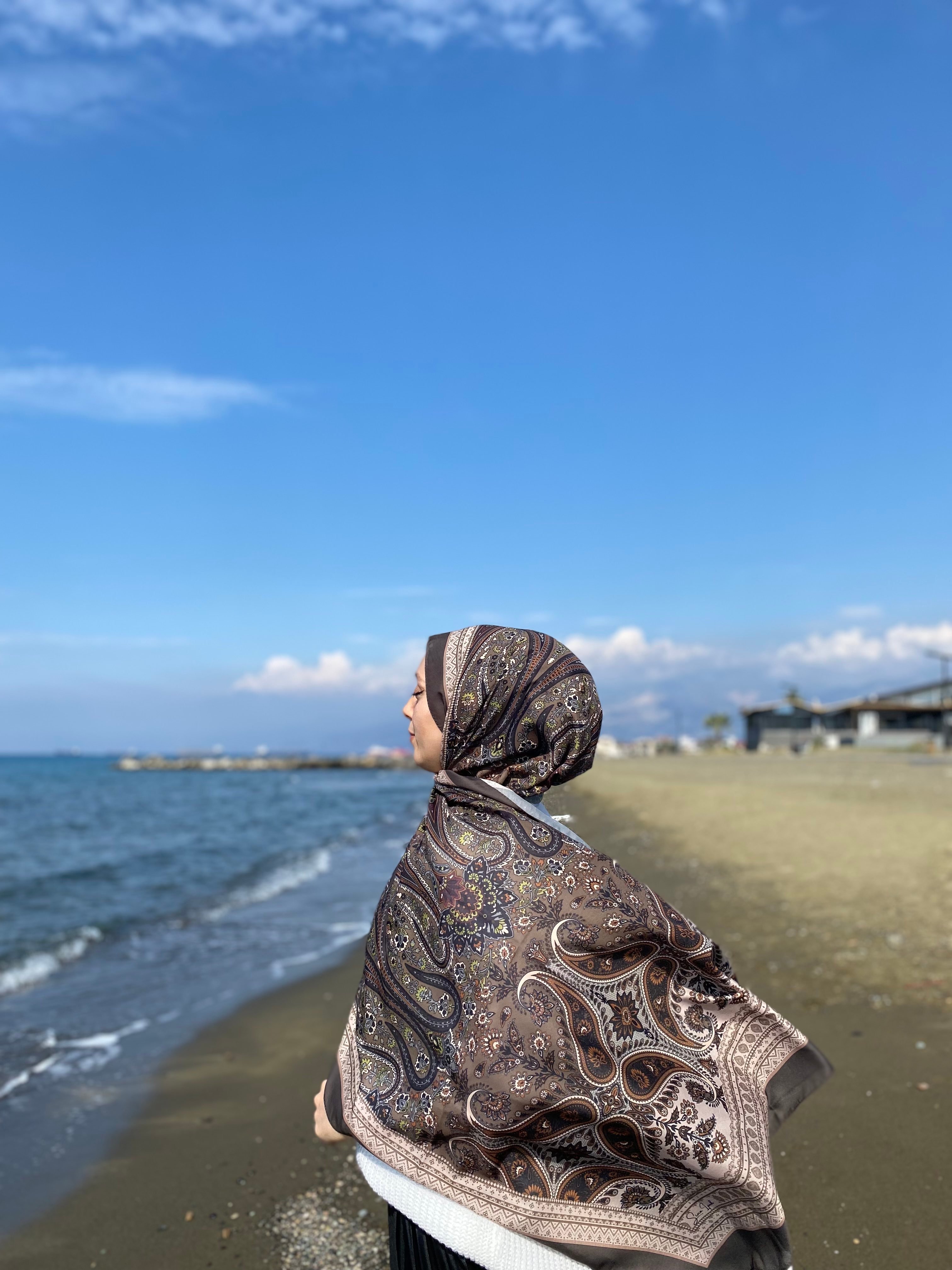 Soft Pamuk Etnik Desen Şal
