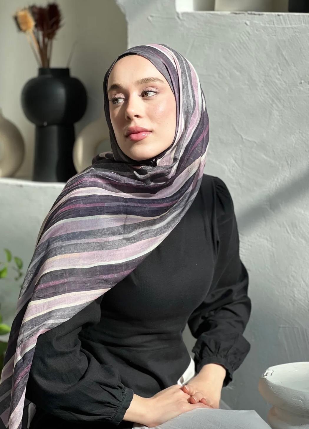Çi̇zgi̇ Desen Bambu Şal