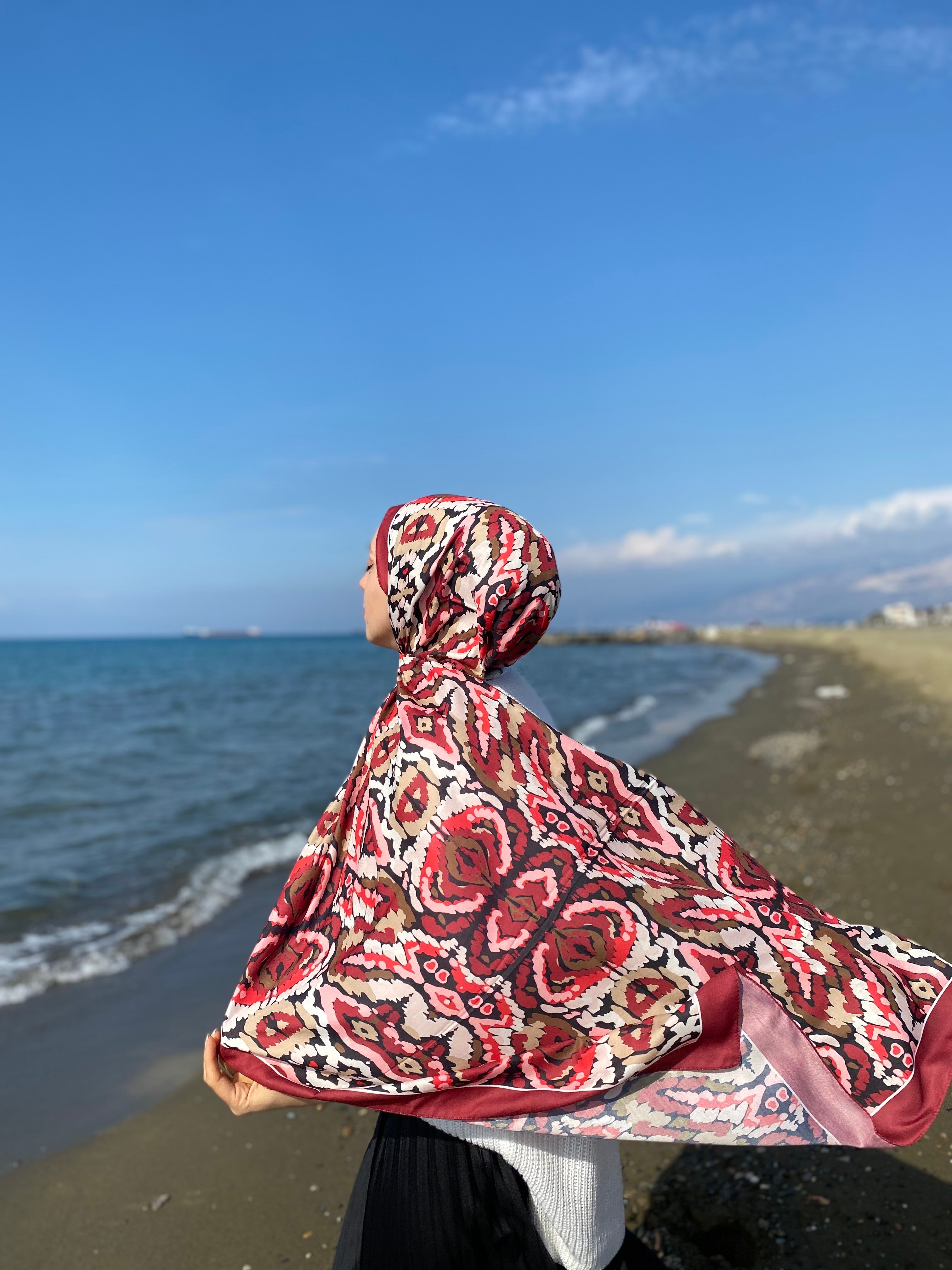 Soft Pamuk Etnik Desen Şal
