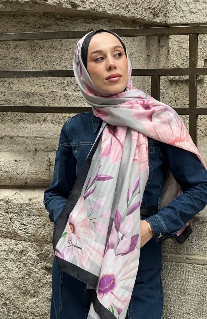 Kamelia Desen Çizgili Şal