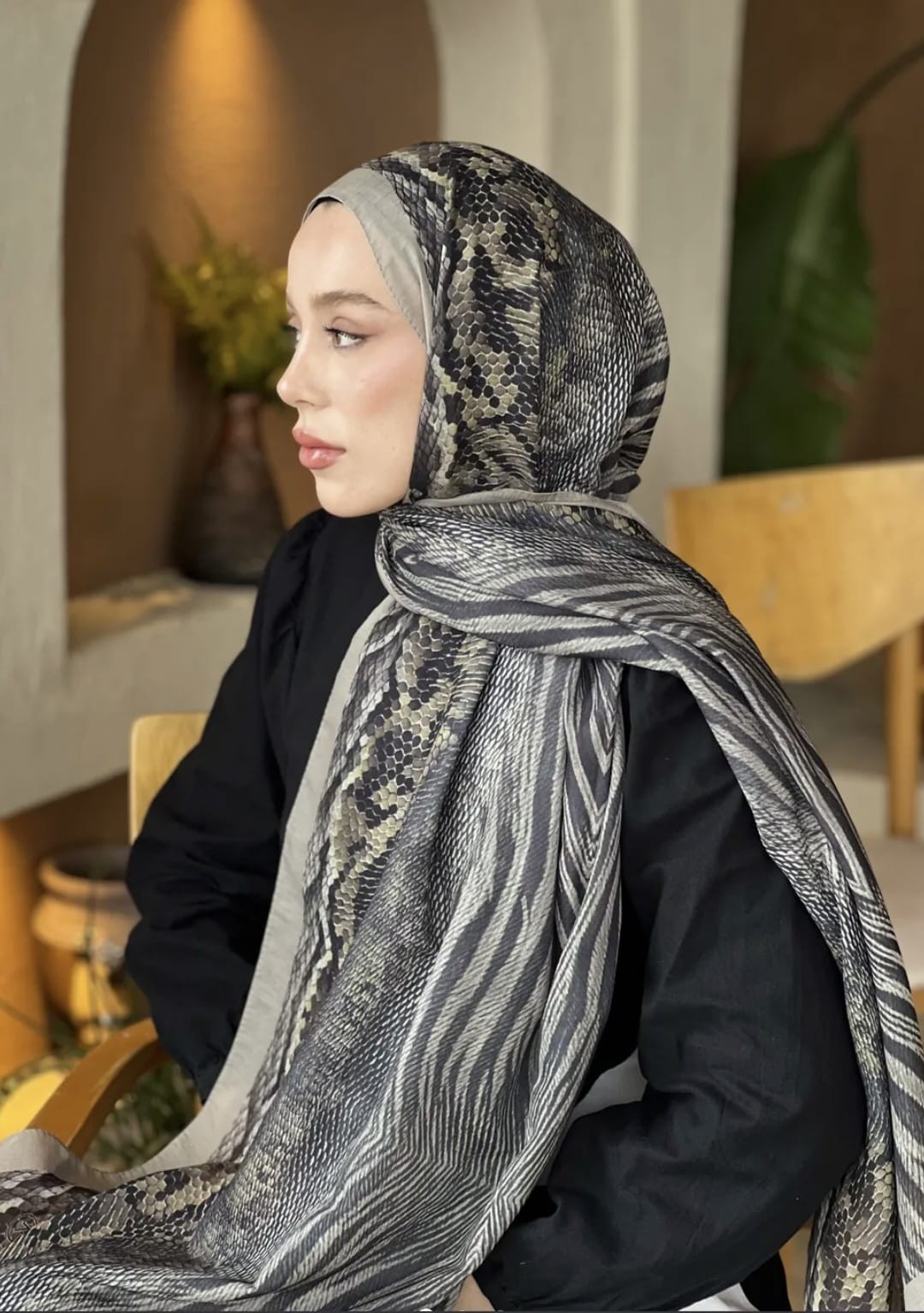 Soft Pamuk Şal-Pul Desen