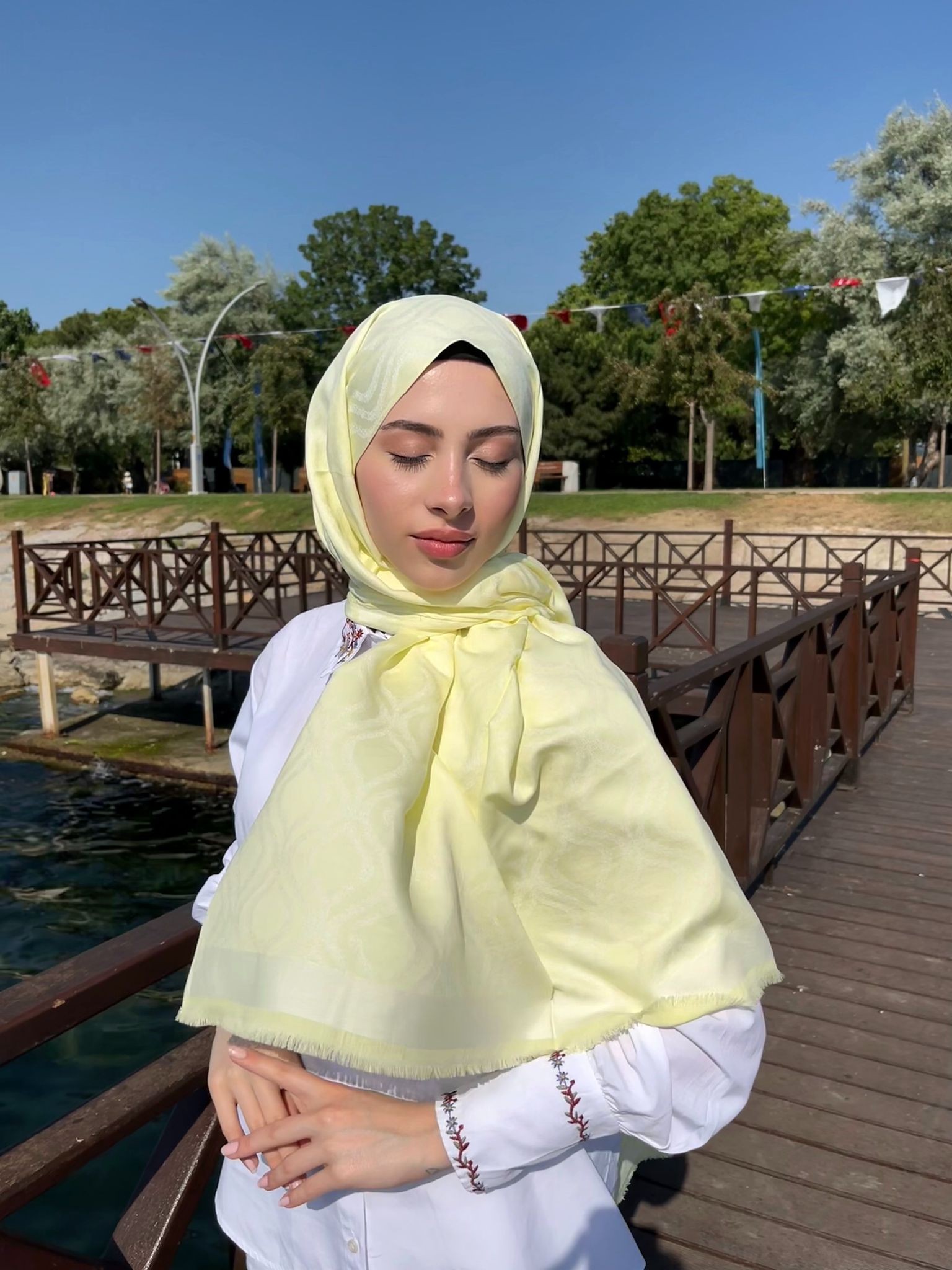 Çift Taraflı Viskon ipeksi Jakar Şal-