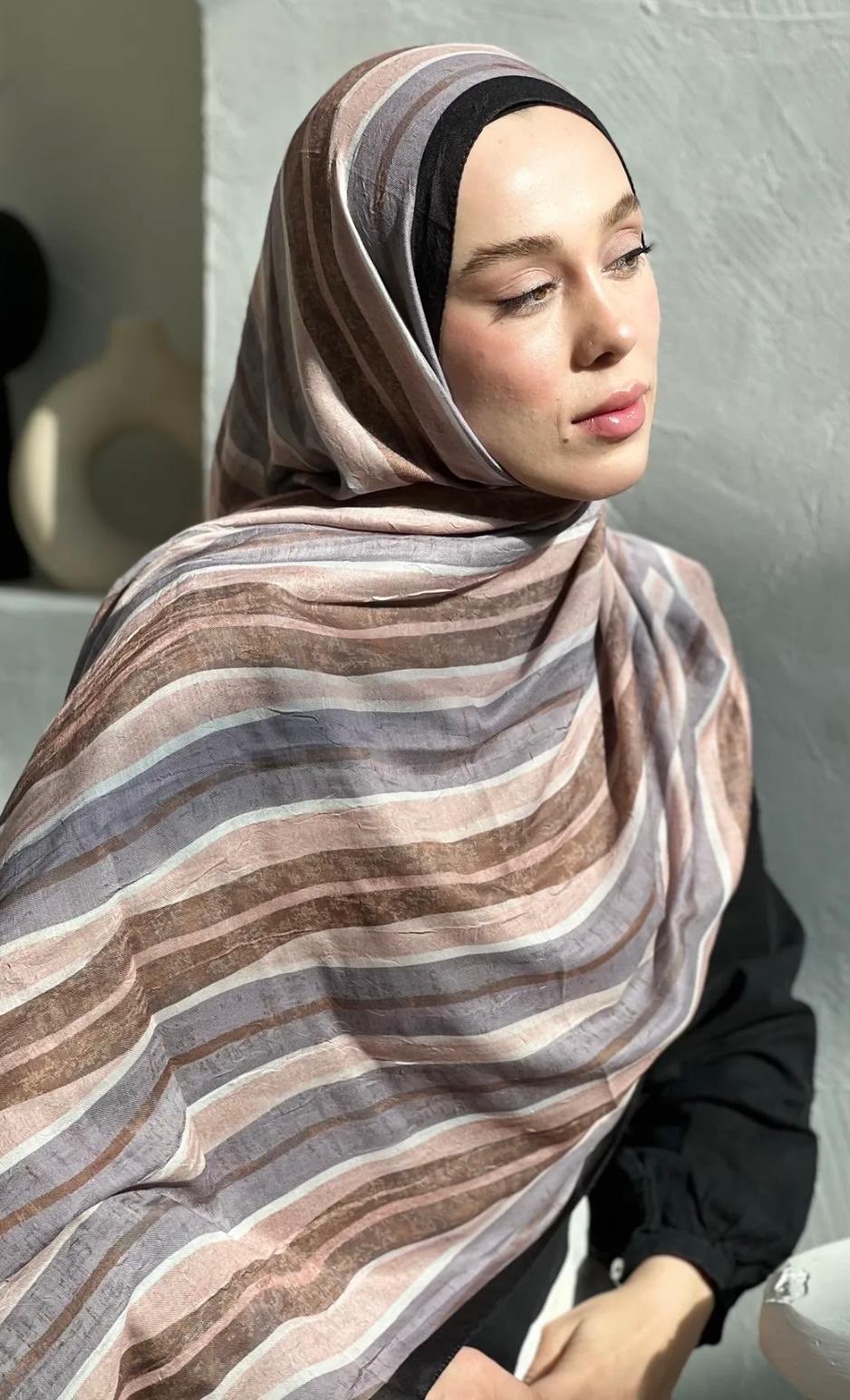 Çi̇zgi̇ Desen Bambu Şal