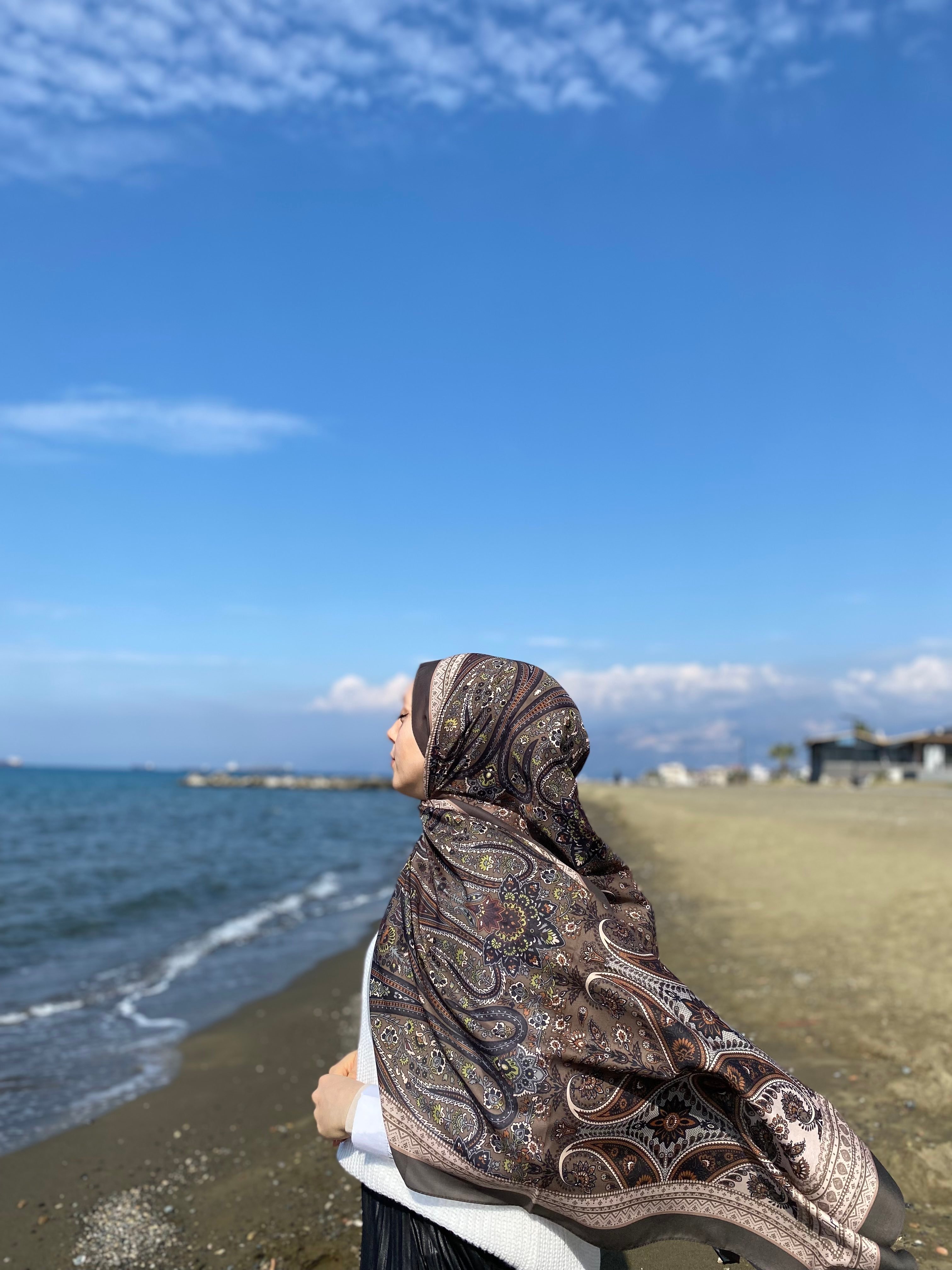 Soft Pamuk Etnik Desen Şal