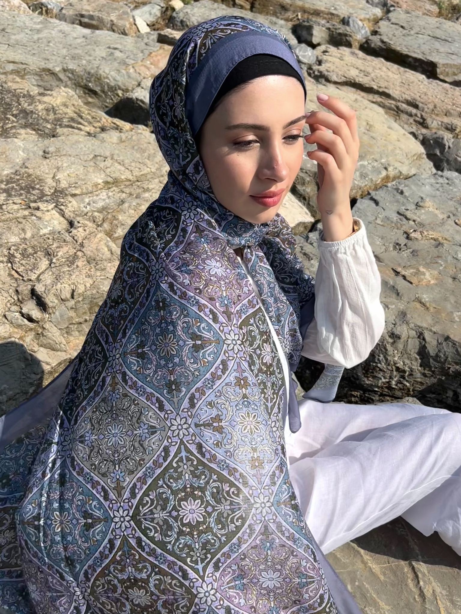 Twil Pamuk Şal-Çeşmi Desen