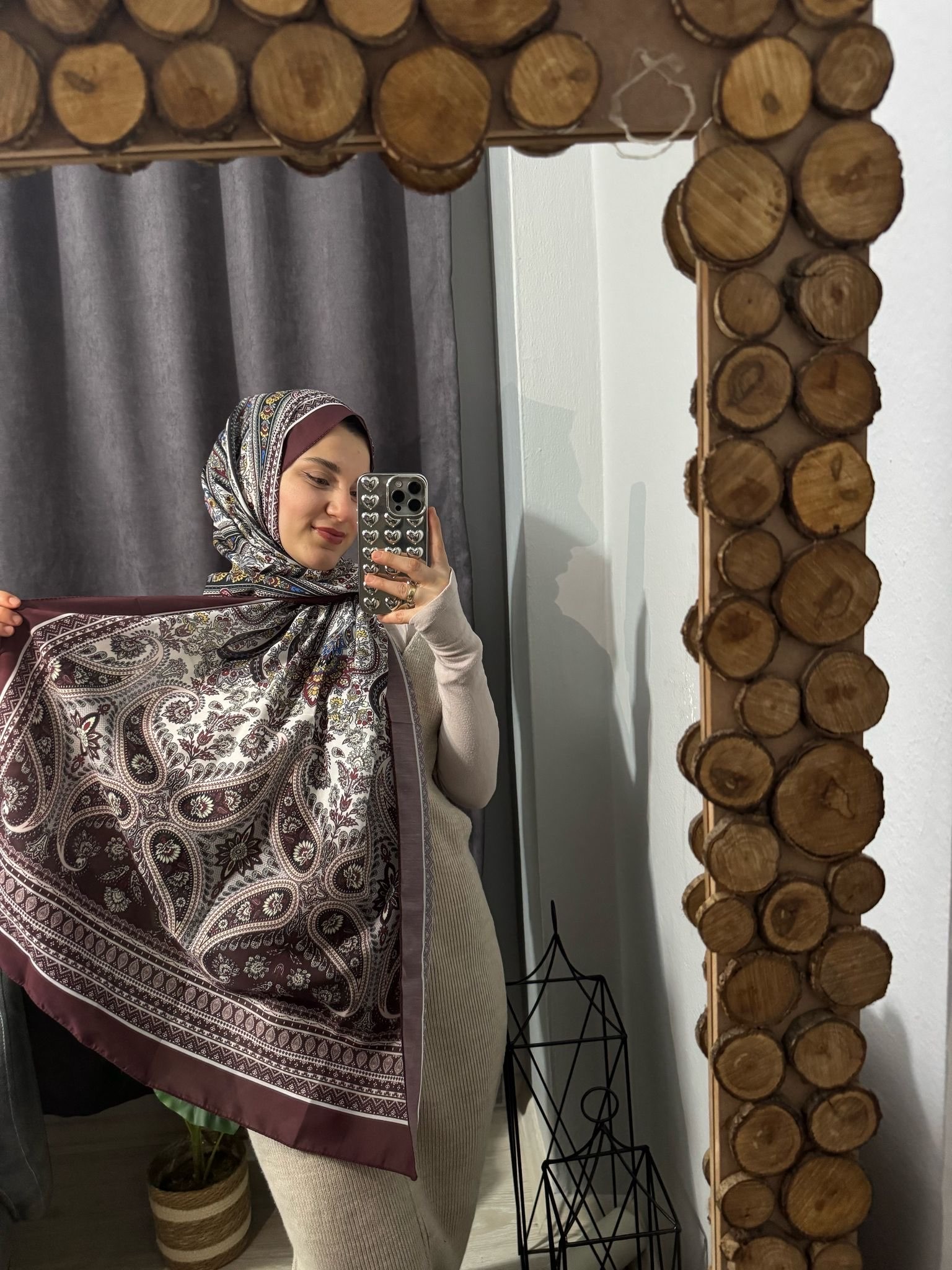 Soft Pamuk Etnik Desen Şal