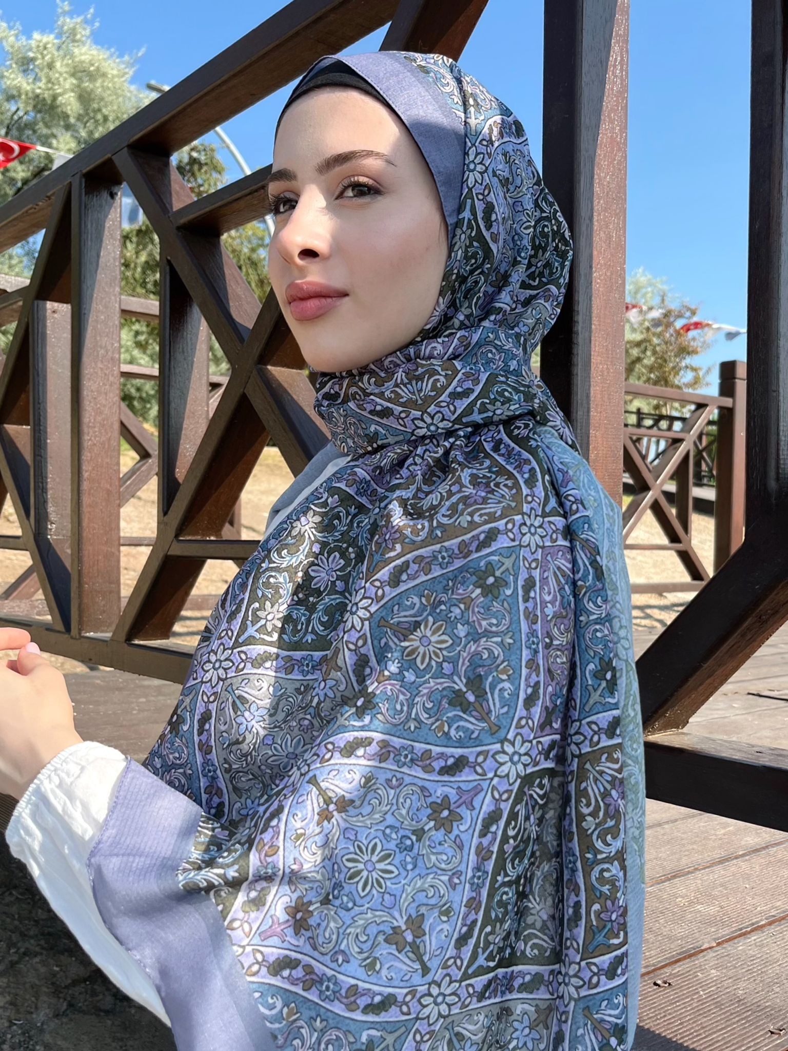 Twil Pamuk Şal-Çeşmi Desen