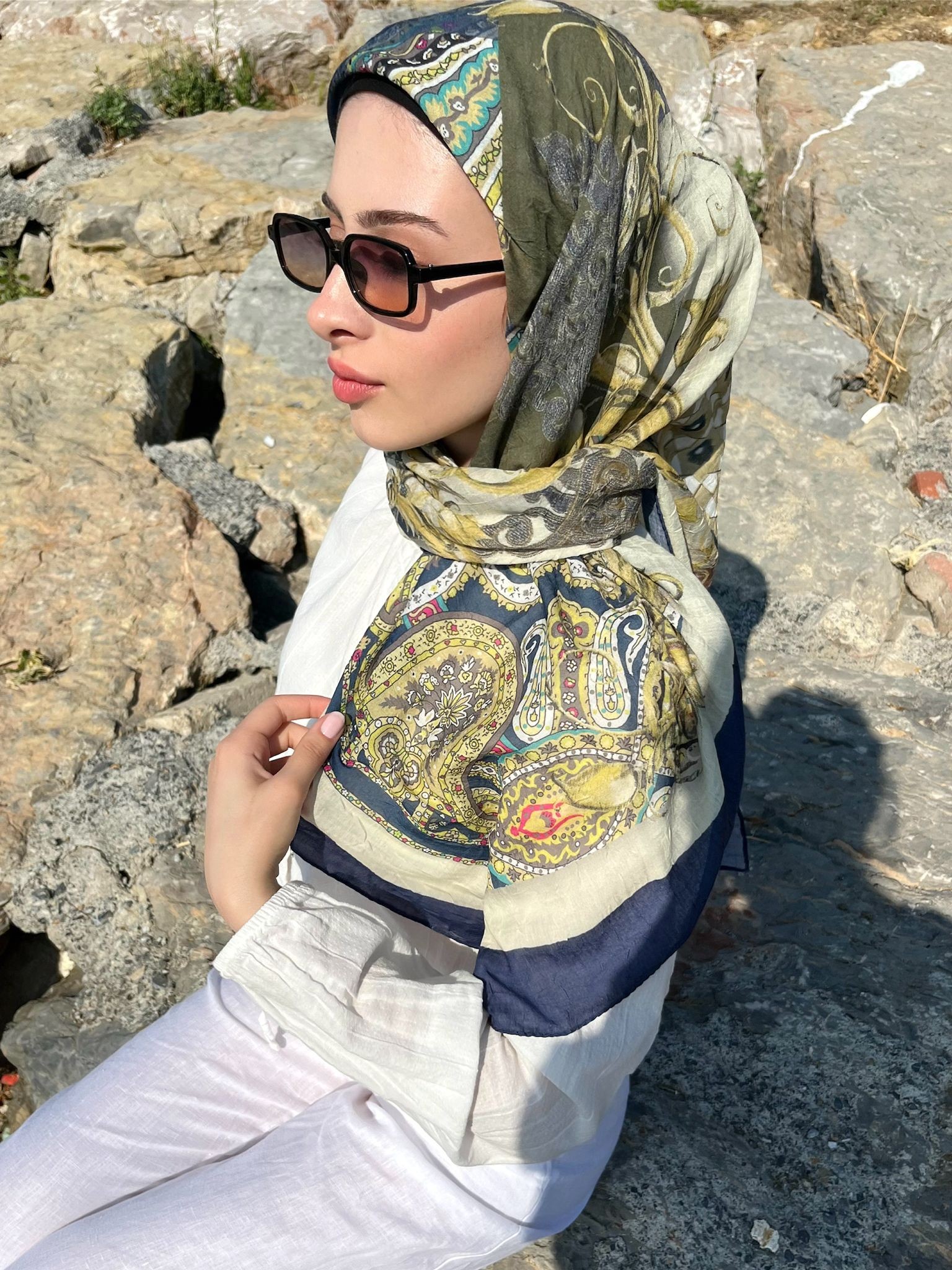 Bambu Kraş Eşarp-Milya Desen