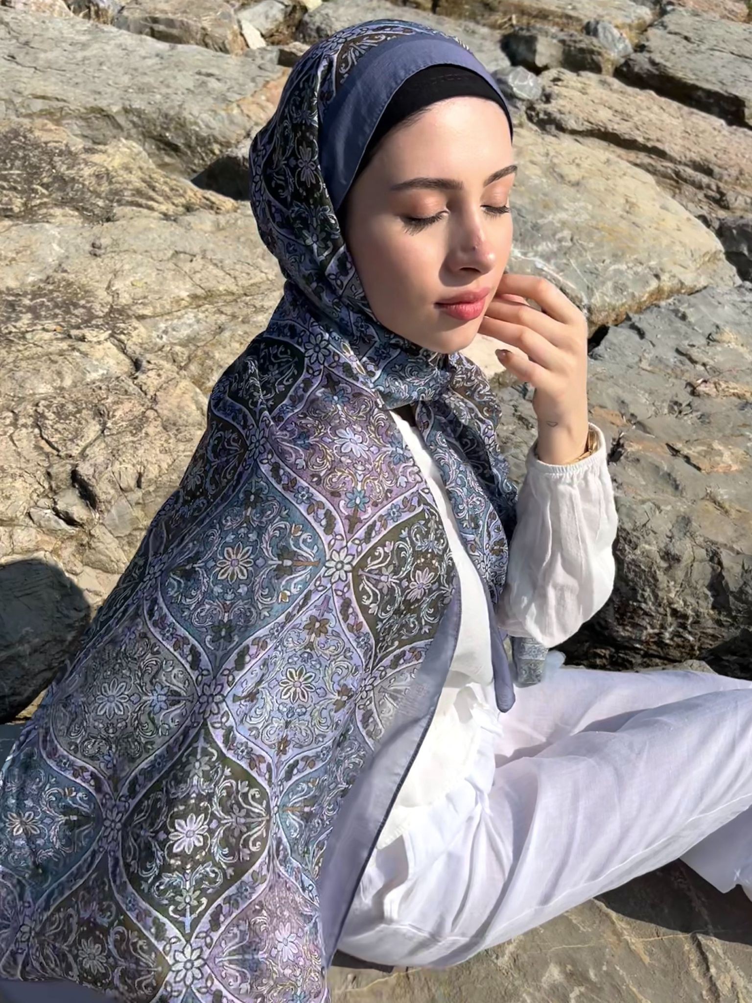 Twil Pamuk Şal-Çeşmi Desen