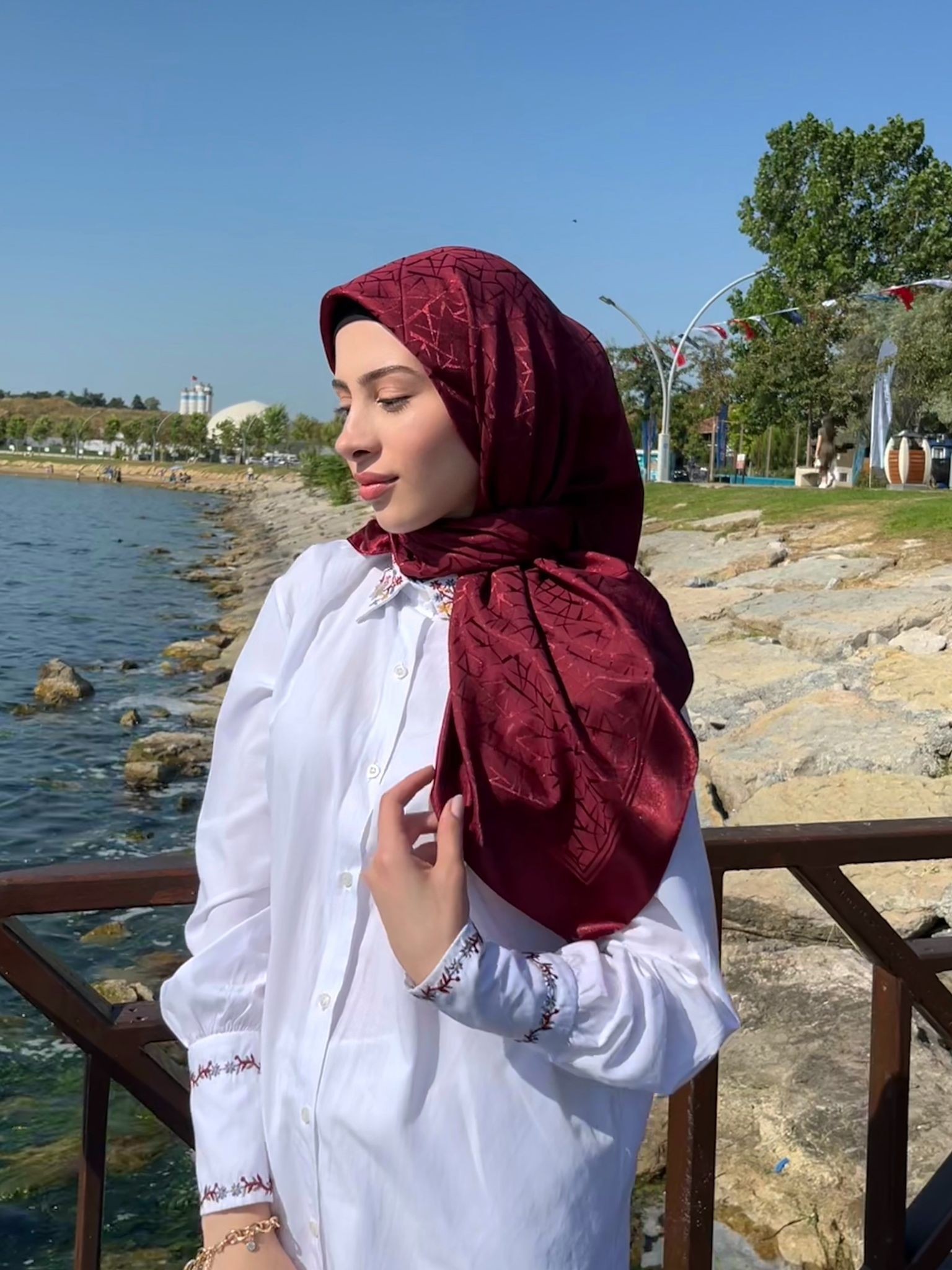 İpeksi Jakar Eşarp-Kristal Desen 