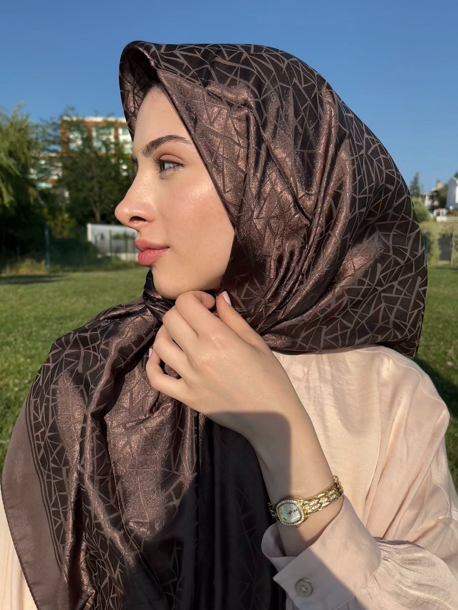 İpeksi Jakar Eşarp-Kristal Desen