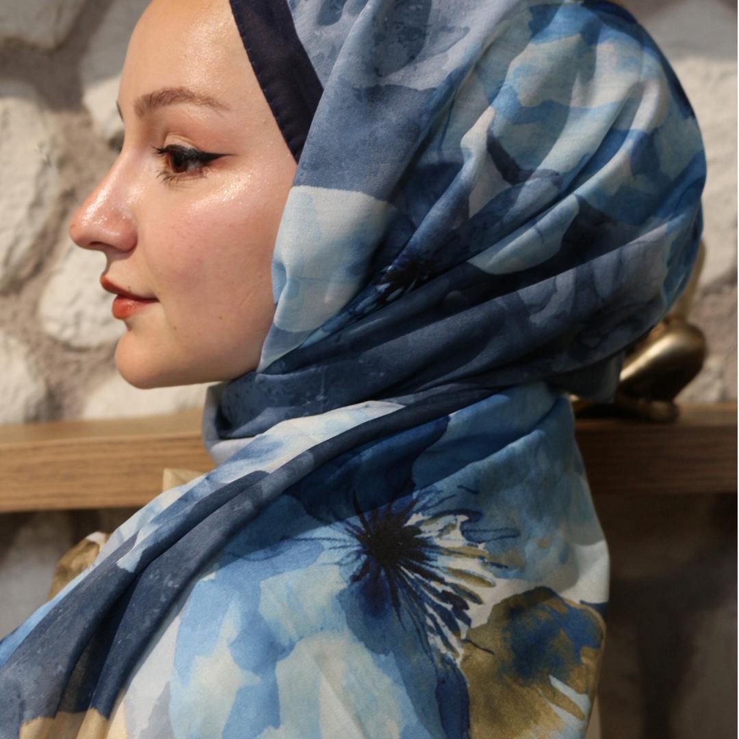 Soft Pamuk Şal-Lotus Desen