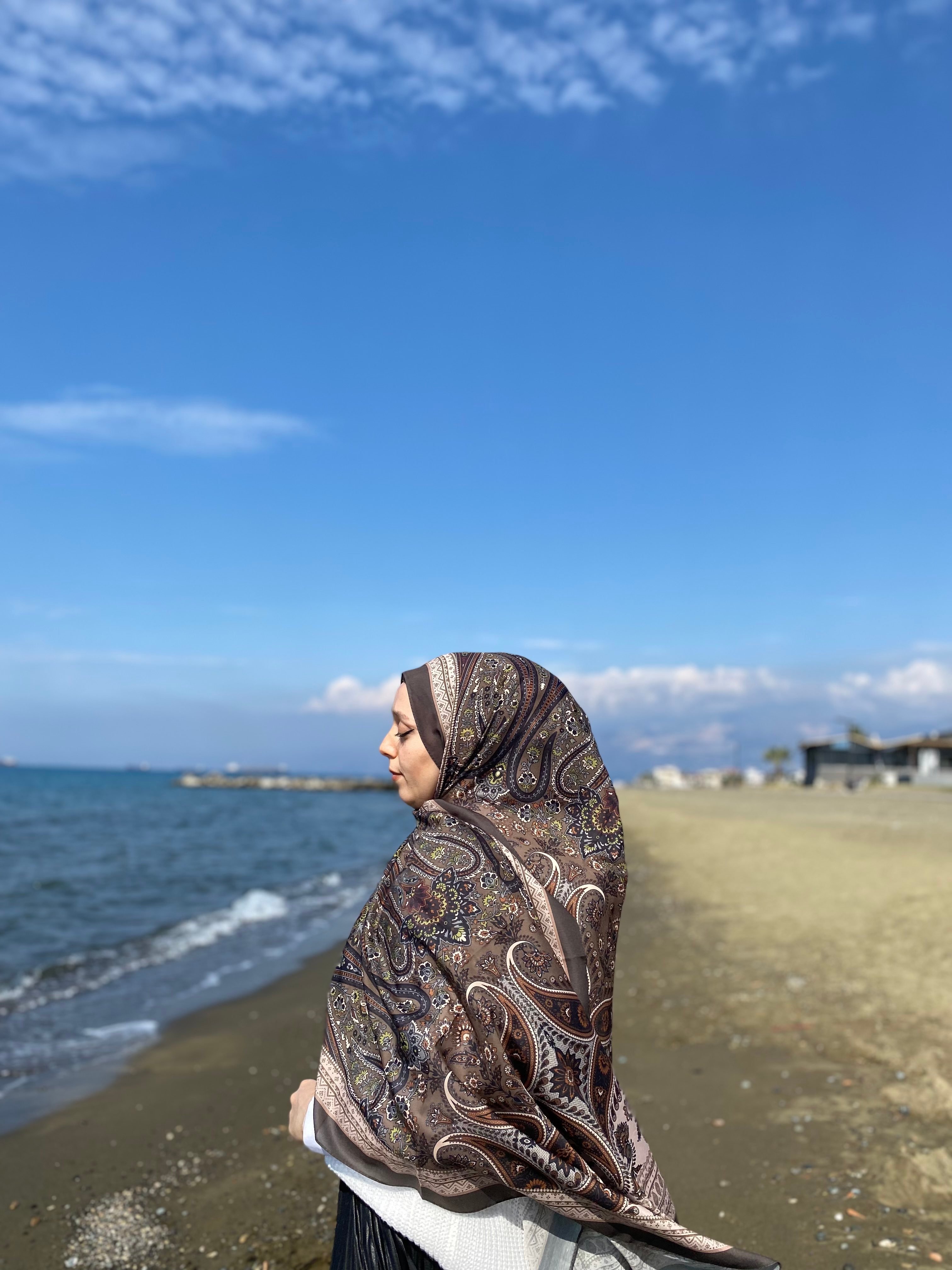 Soft Pamuk Etnik Desen Şal
