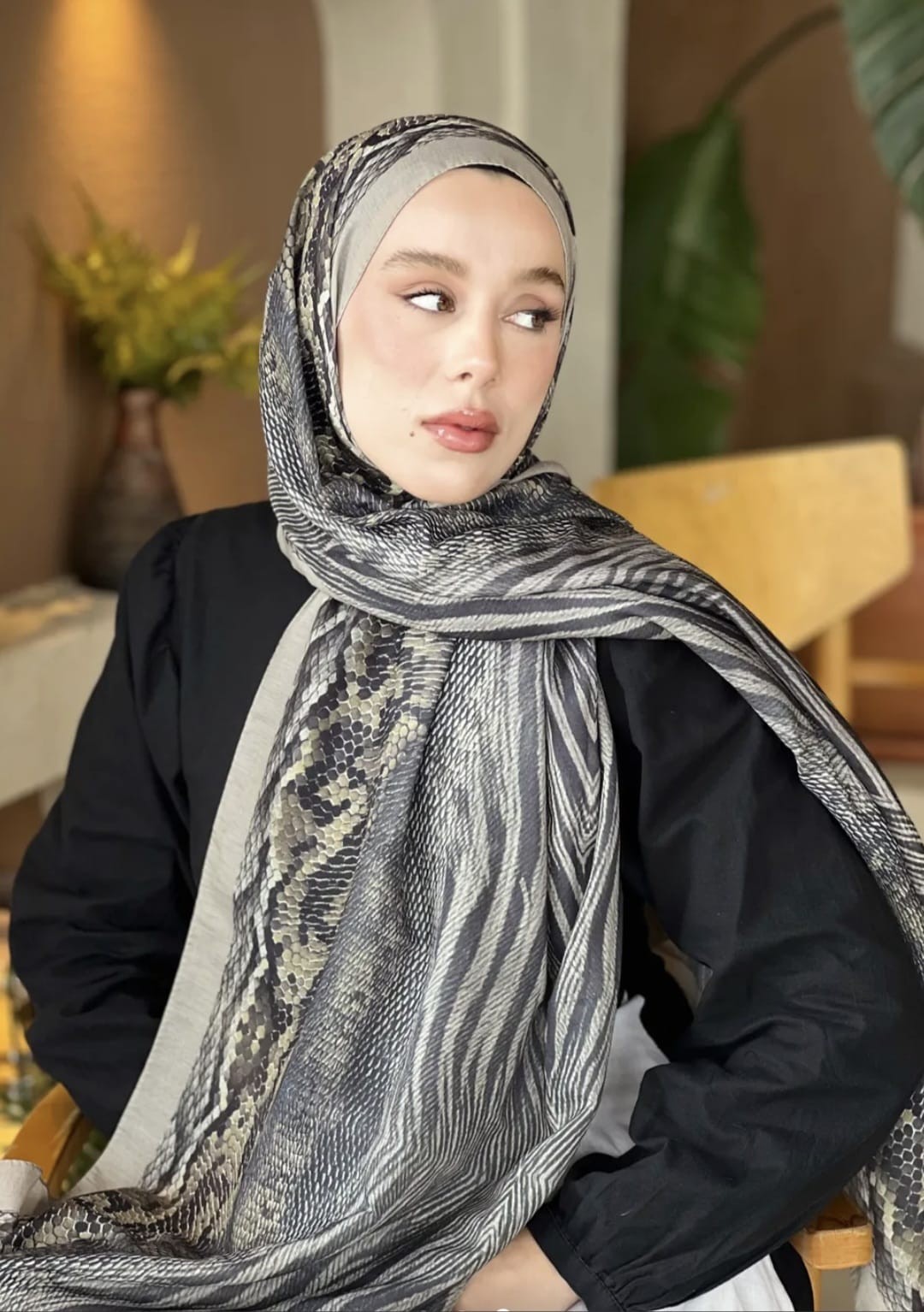 Soft Pamuk Şal-Pul Desen