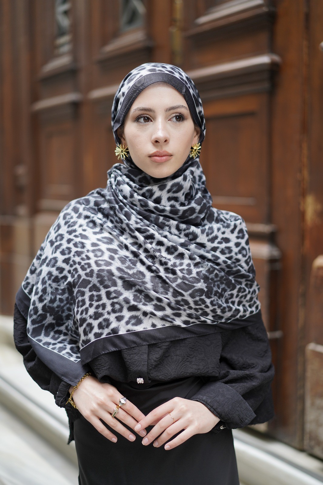 Soft Pamuk Leopar desen 