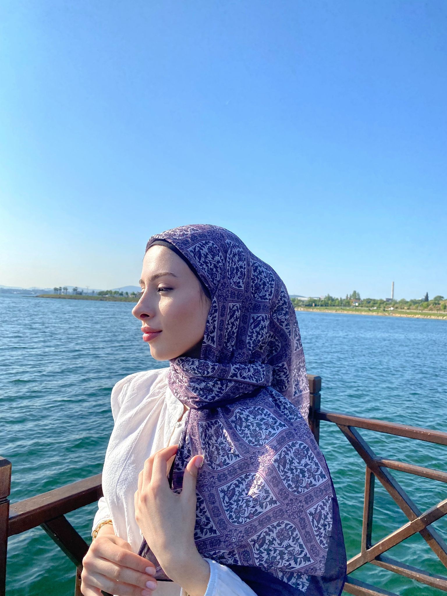 Bambu Kraş Eşarp-Jazmin Desen 