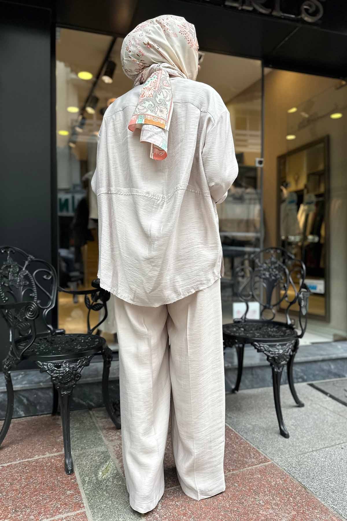 İNCİLİ GÖMLEK PANTOLON TAKIM