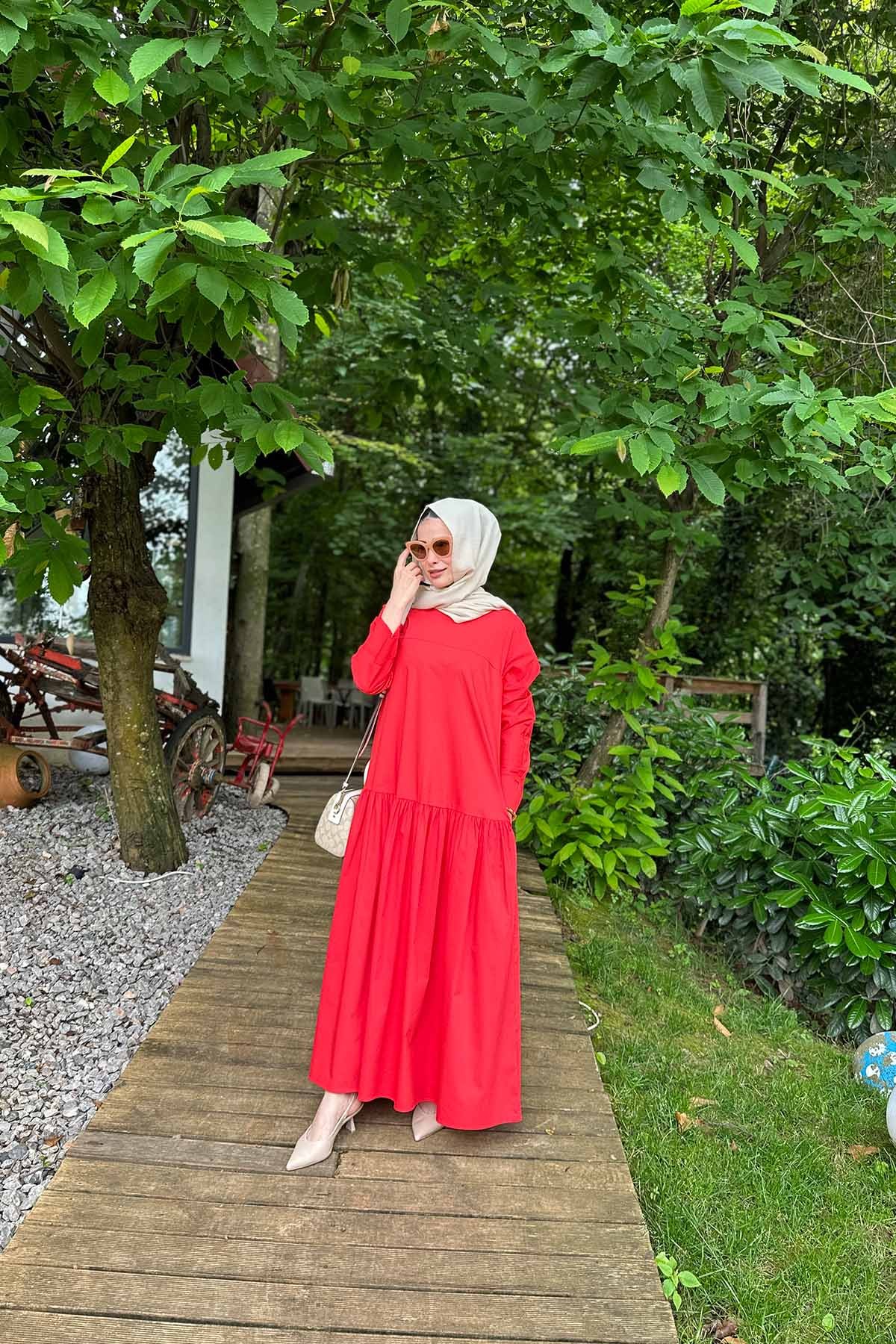 POPLİN ELBİSE