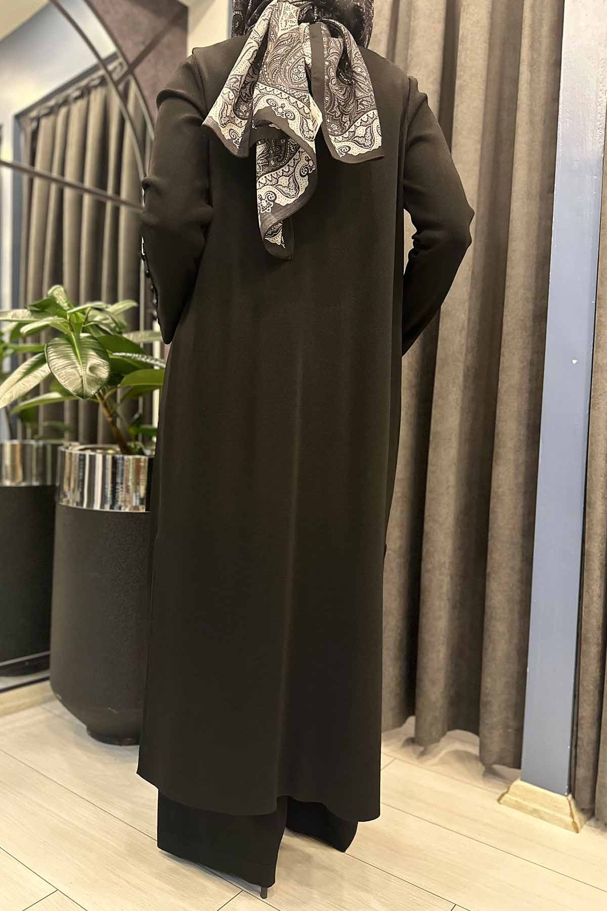ÜÇ CEPLİ TEMİZ KESİM UZUN HIRKA