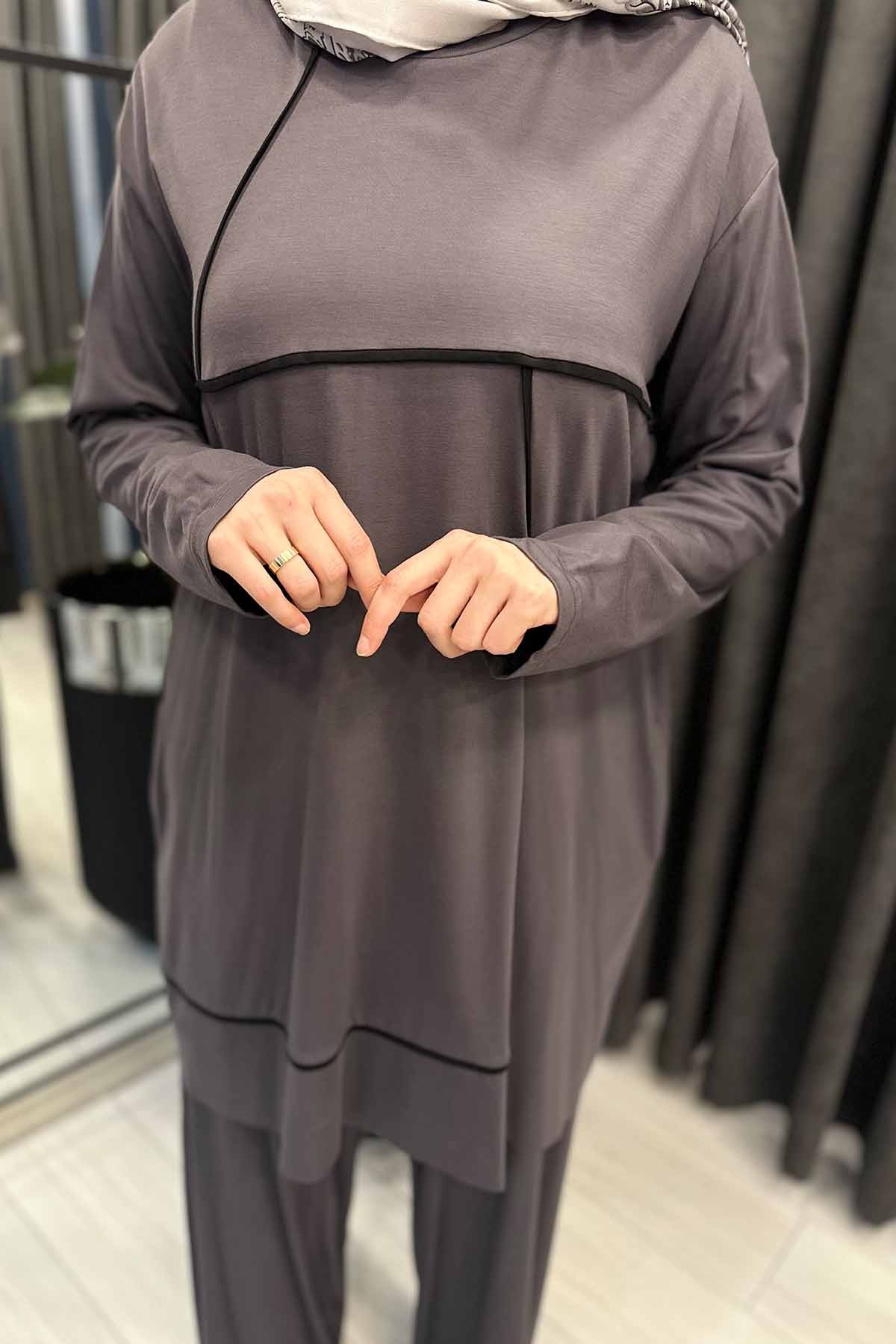 BİYE KOMBİNLİ PANTOLONLU BAMBU TAKIM