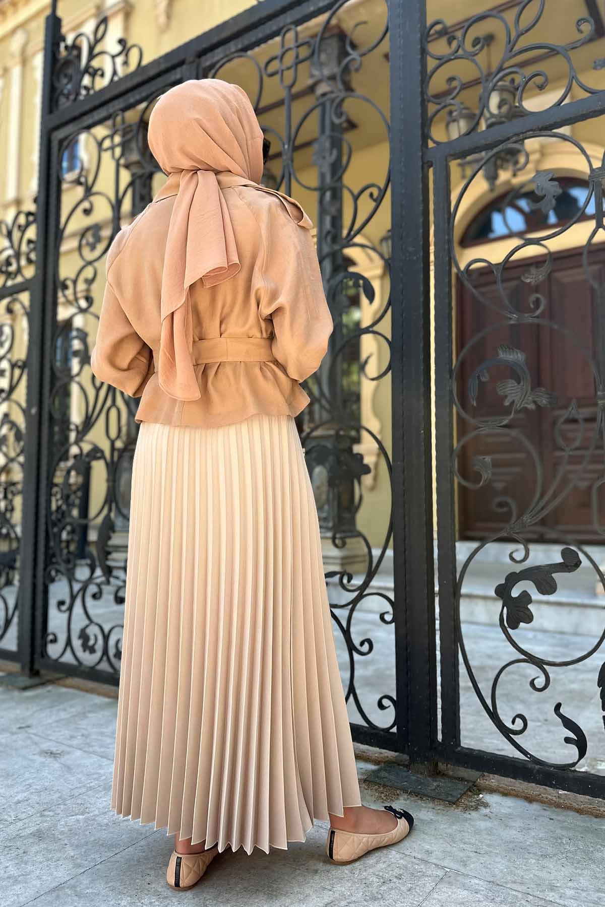 TENCEL KISA TRENÇ CEKET
