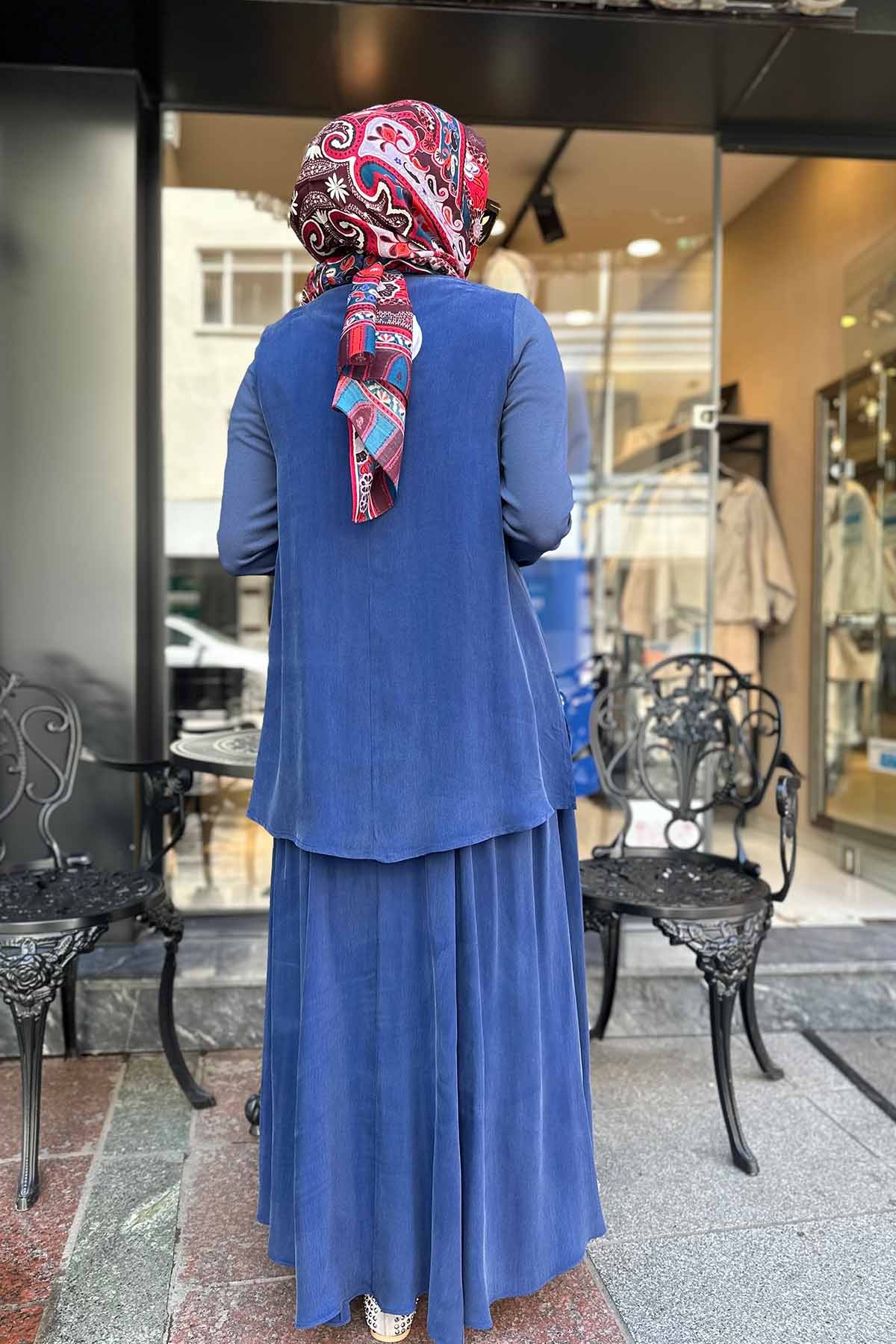 YAKASI FERMUARLI CUPRA TUNİK