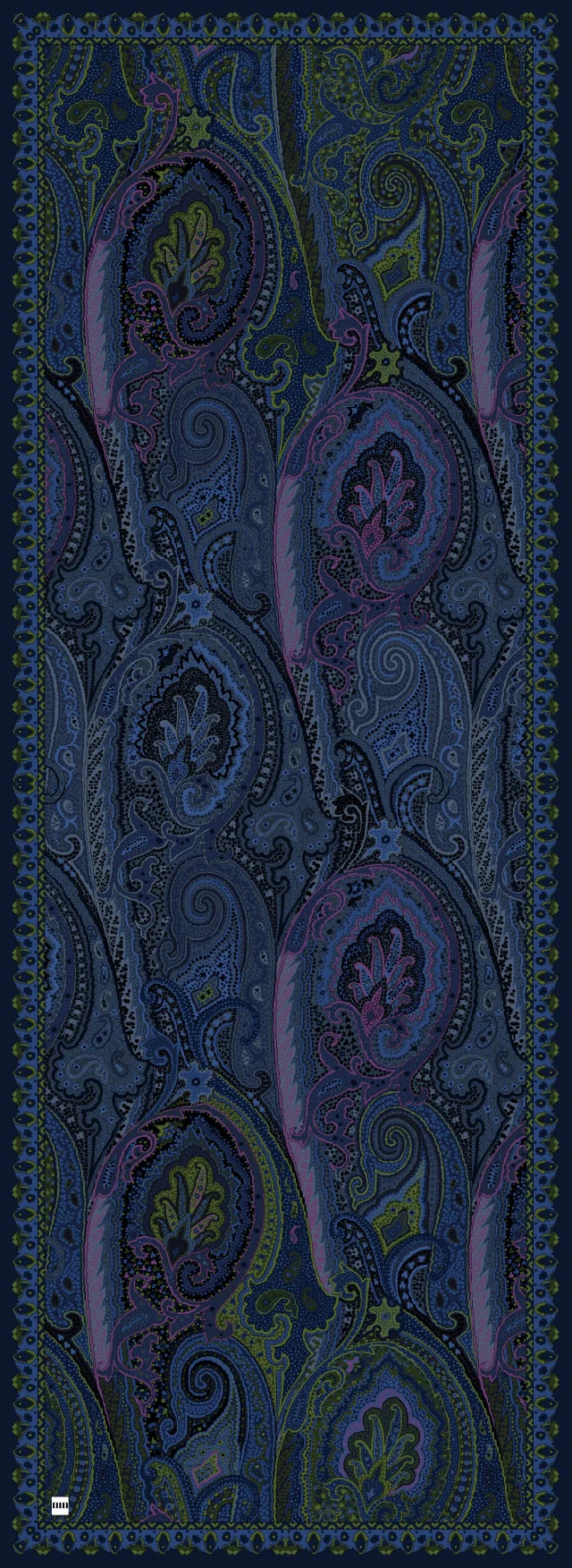 NAVY BLUEJADE YÜNİPEK ŞAL