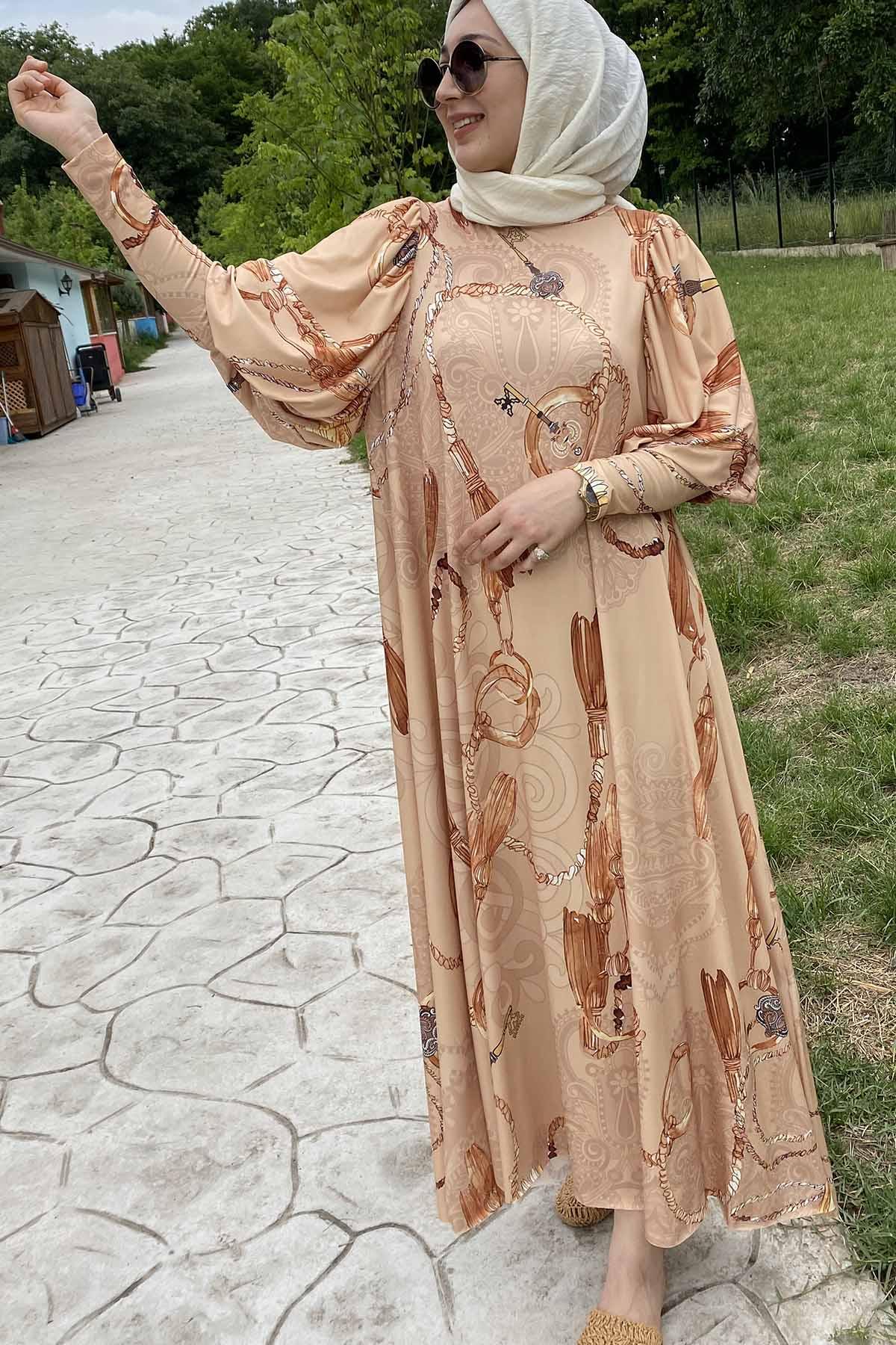 ZİNCİR SAÇAK PÜSKÜL BASKI OMZ. BZG. JARSE ELBİSE