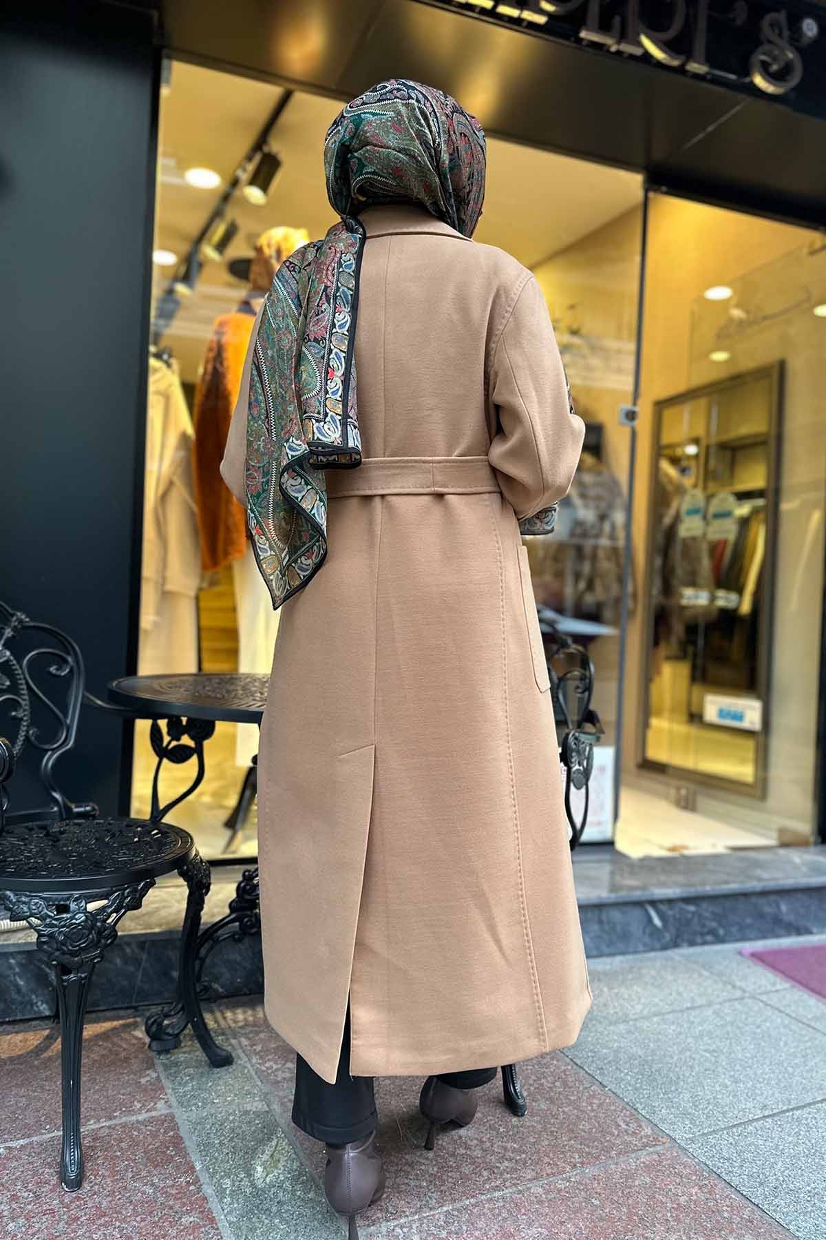 DİKİŞ DETAYLI UZUN KABAN