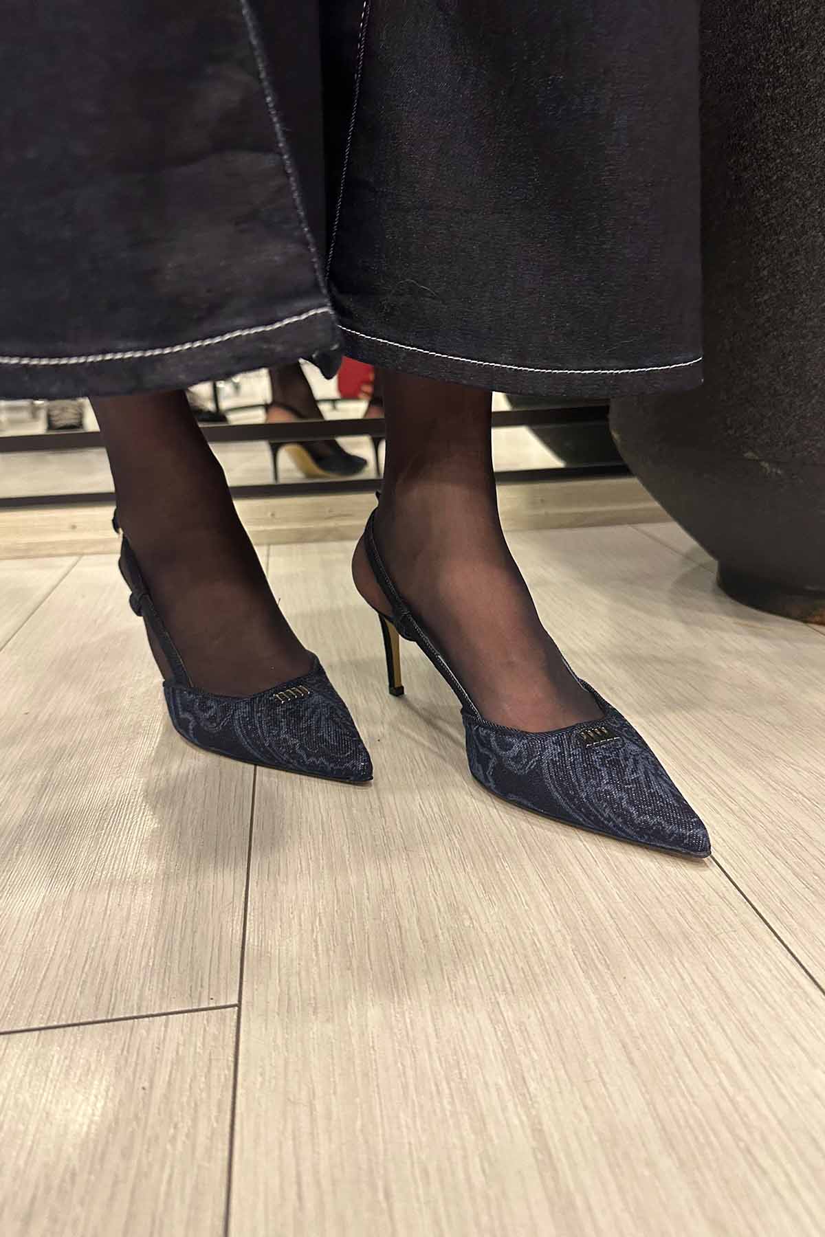 DENİM TOPUKLU AYAKKABI