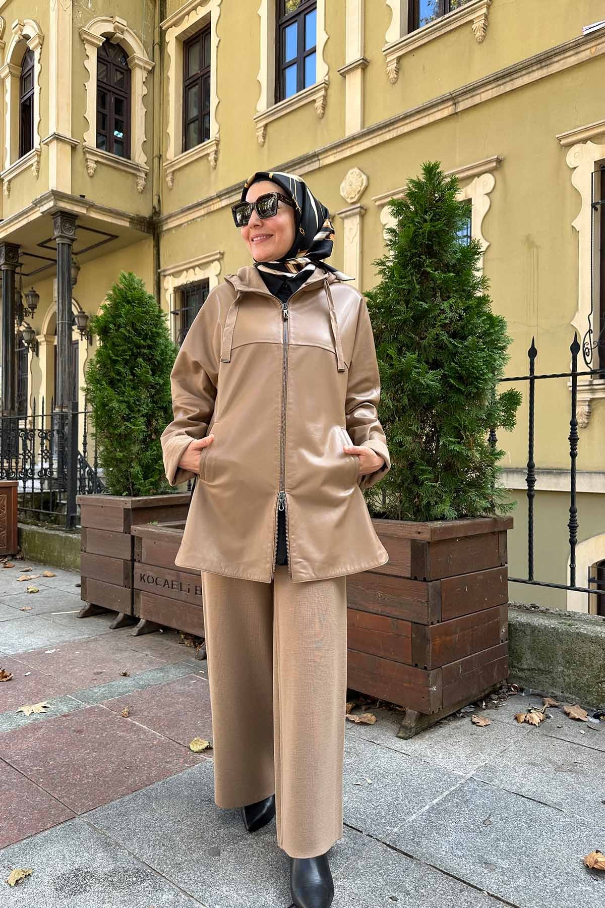 TRİKO ASTARLI DERİ CEKET