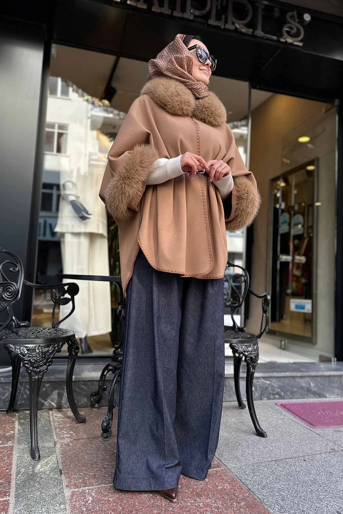 KÜRK DETAYLI PANÇO