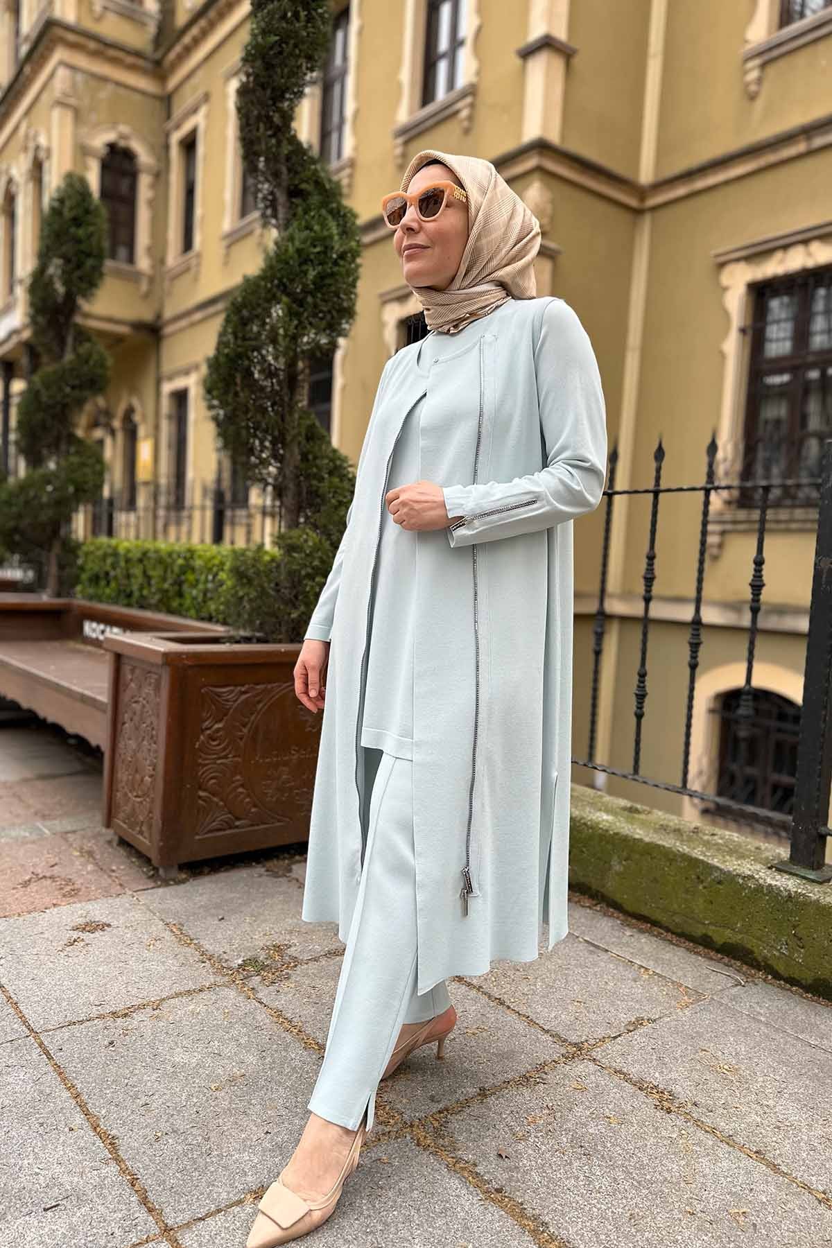 FERMUARLI UZUN YELEK