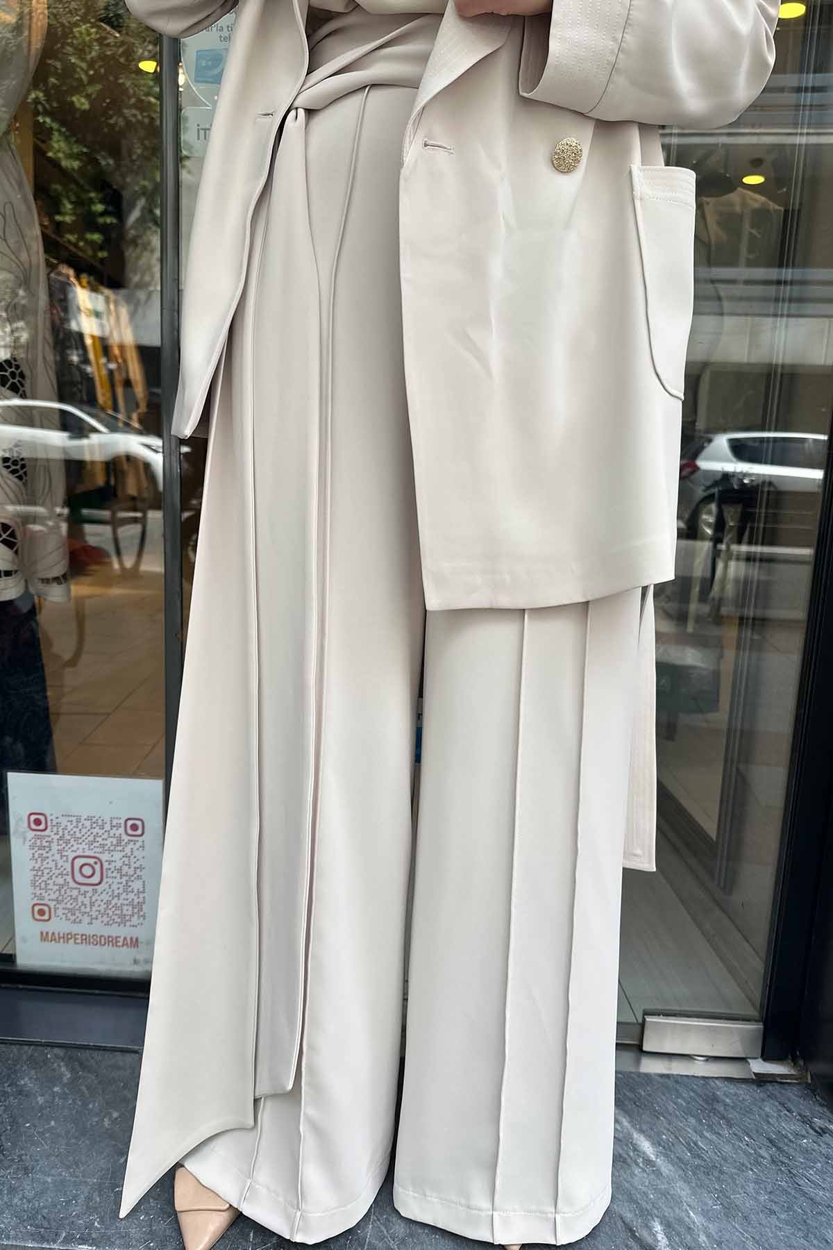 BELİ KUŞAKLI PALAZZO PANTOLON