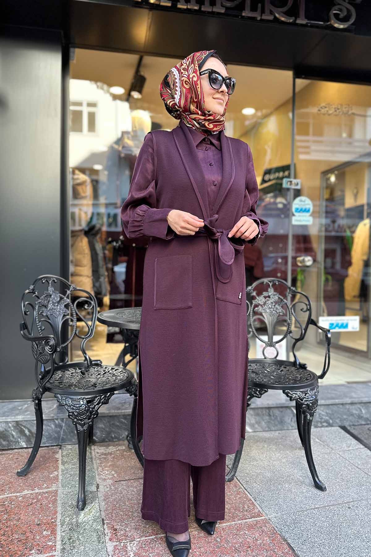 BİYE DETAYLI TRİKO YELEK