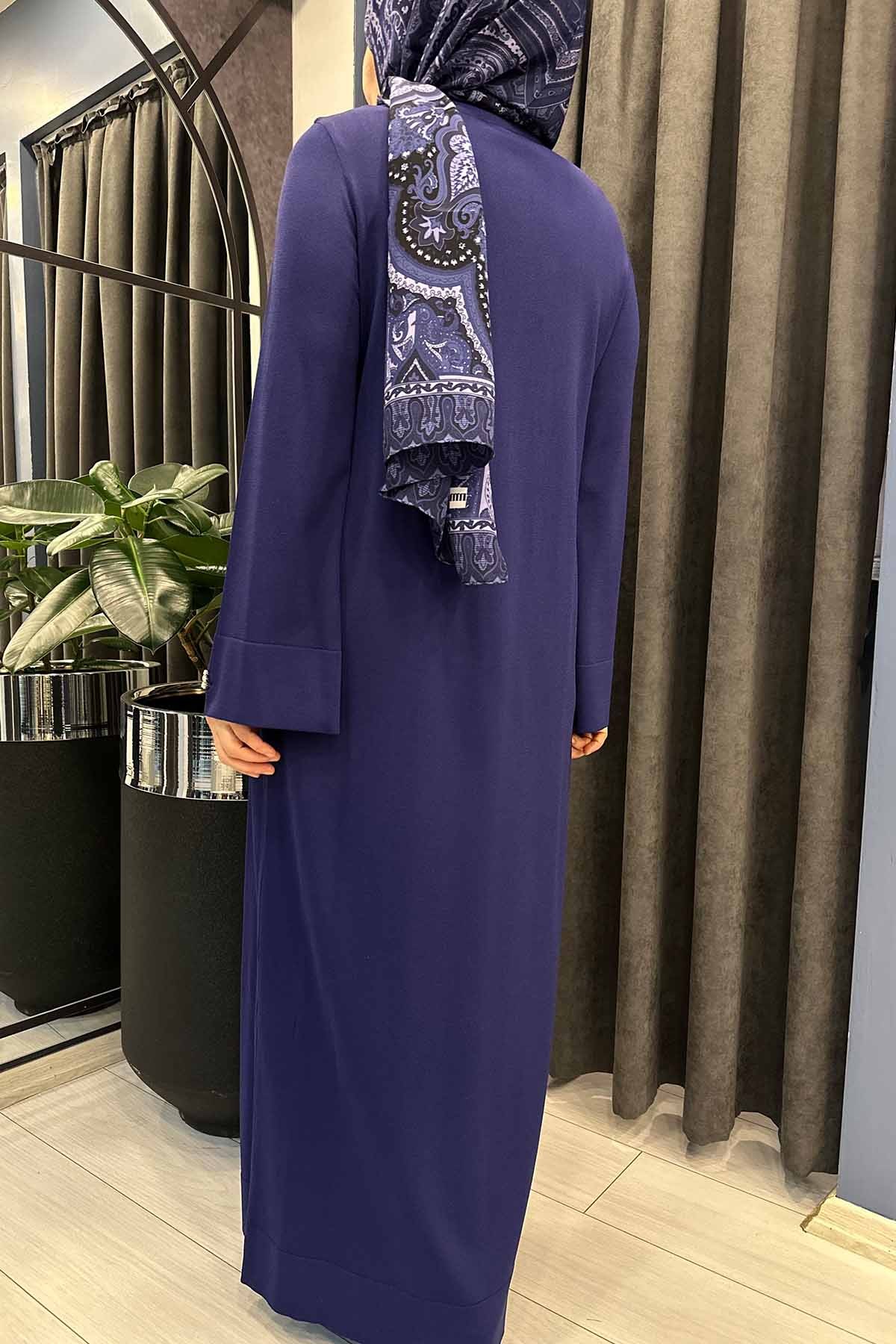 DÜZ RENK BASİC TRİKO ELBİSE