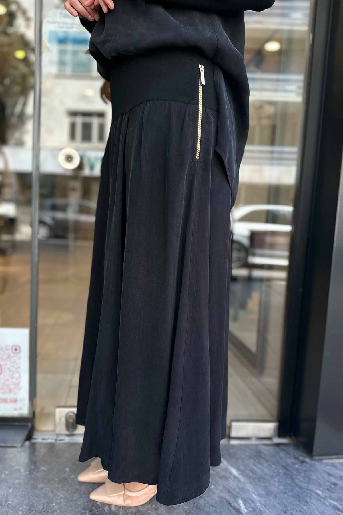 YANDAN FERMUARLI KLOŞ ETEK