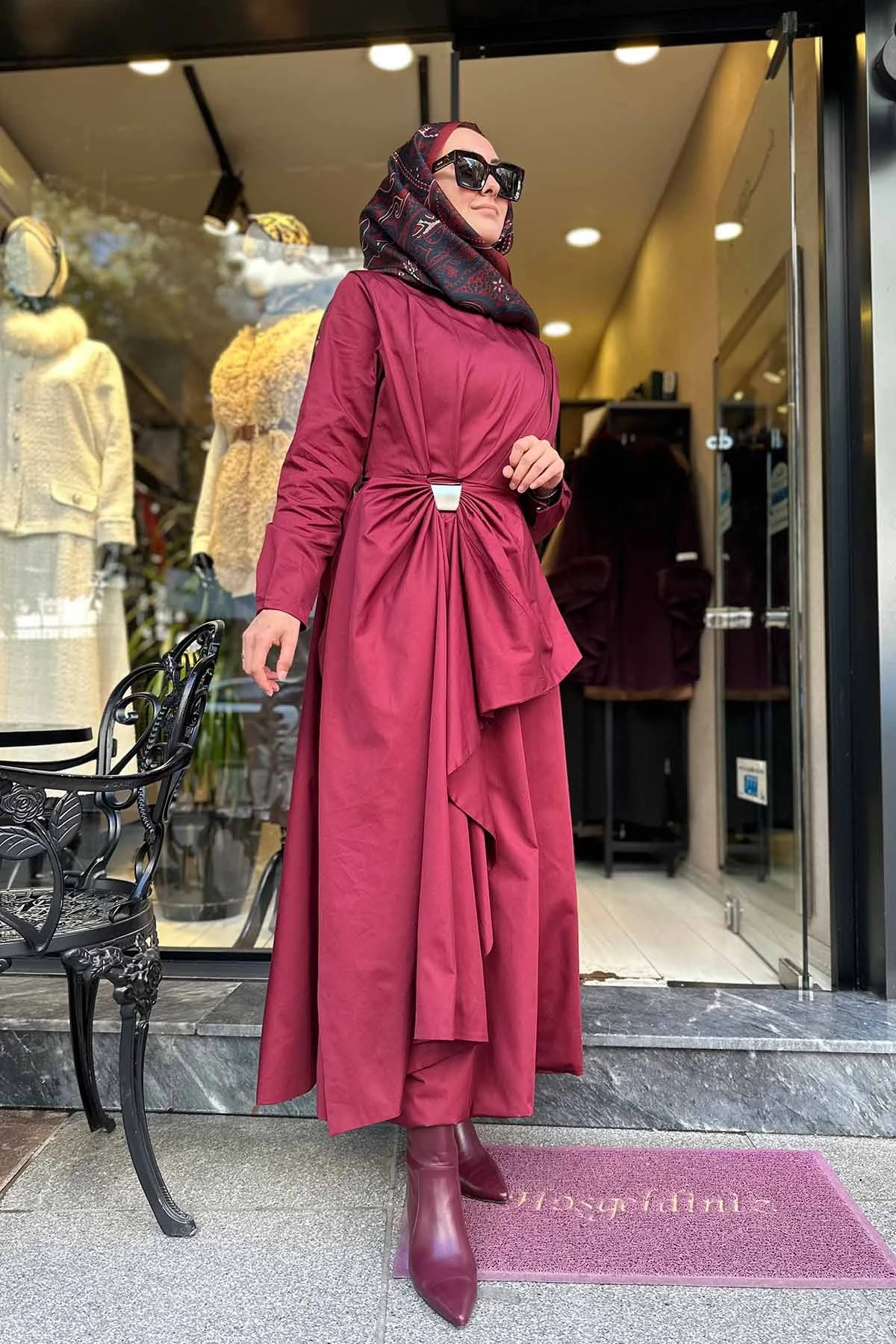 FİYONKLU KOTON ELBİSE