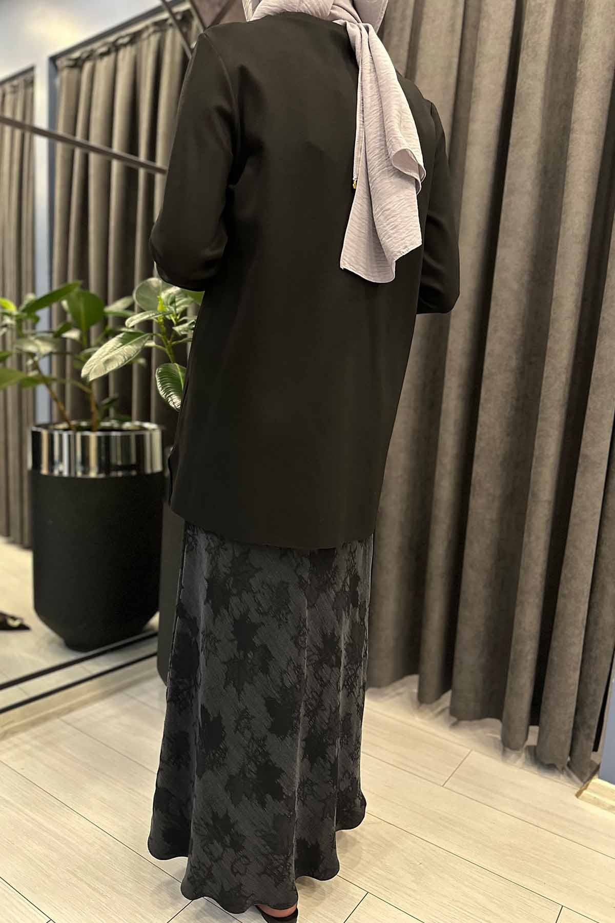 TUNİĞİ TENCEL BONCUK İŞLEMELİ ETEKLİ TAKIM