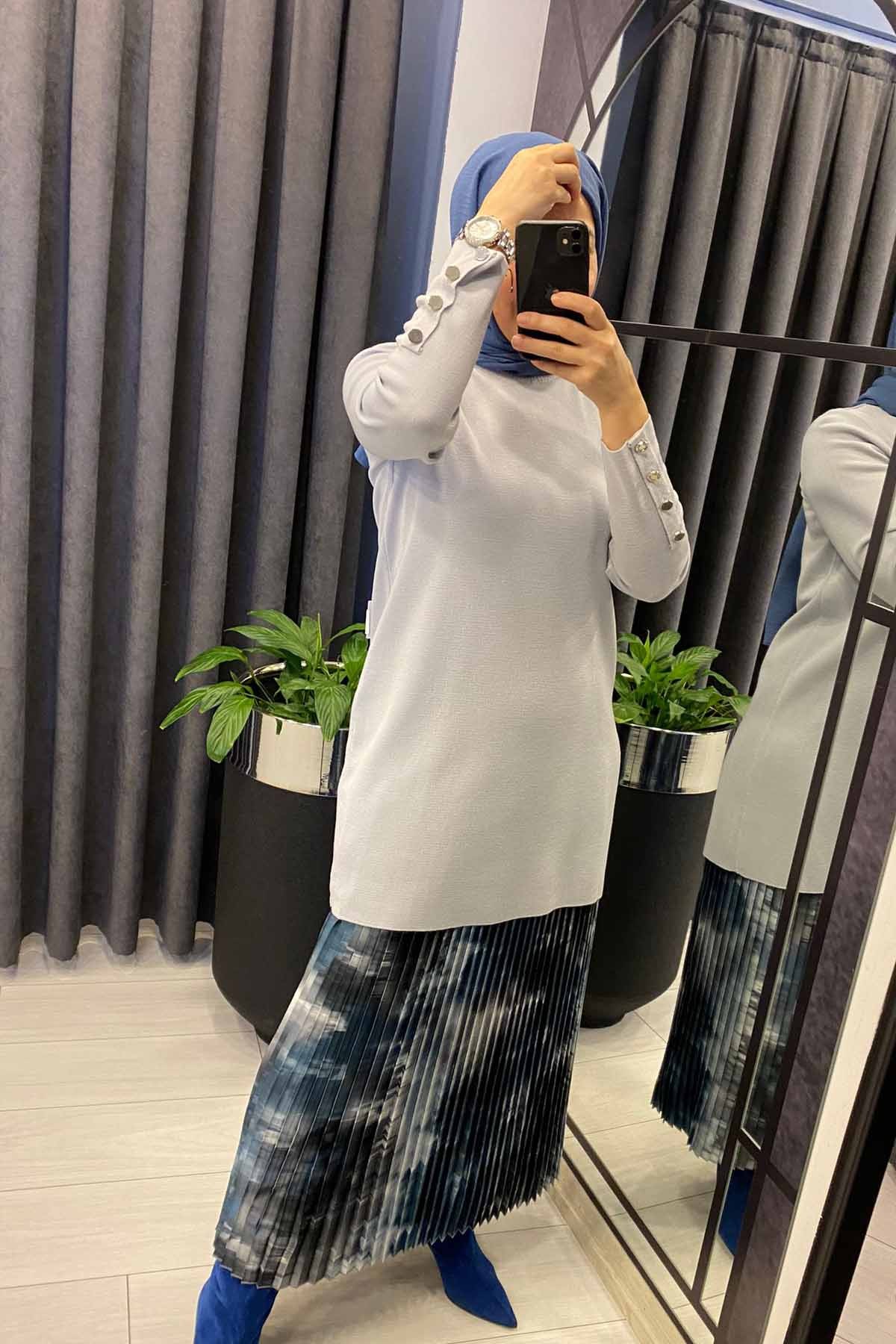 DESENLİ PİLİSE ETEK