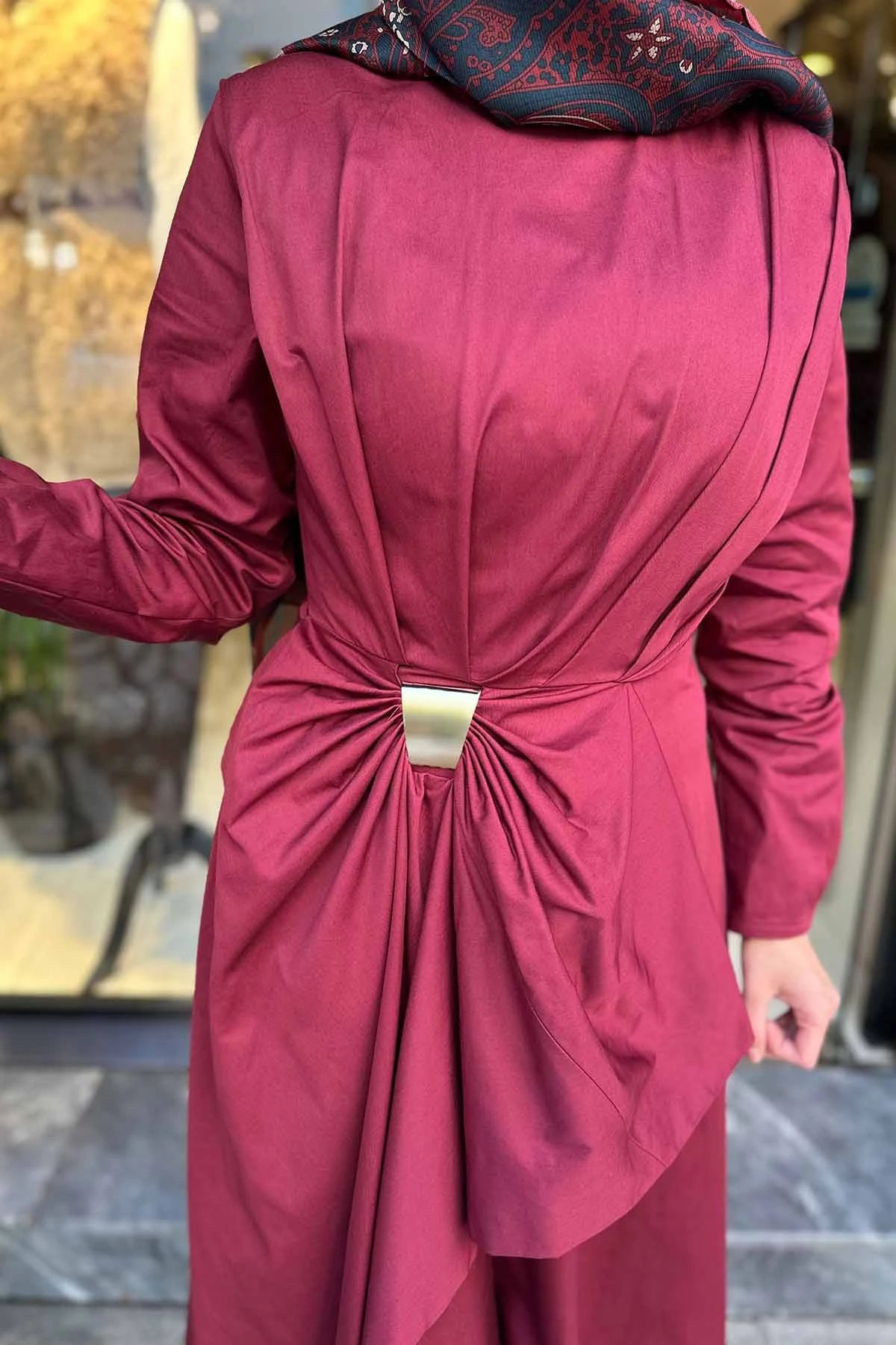 FİYONKLU KOTON ELBİSE