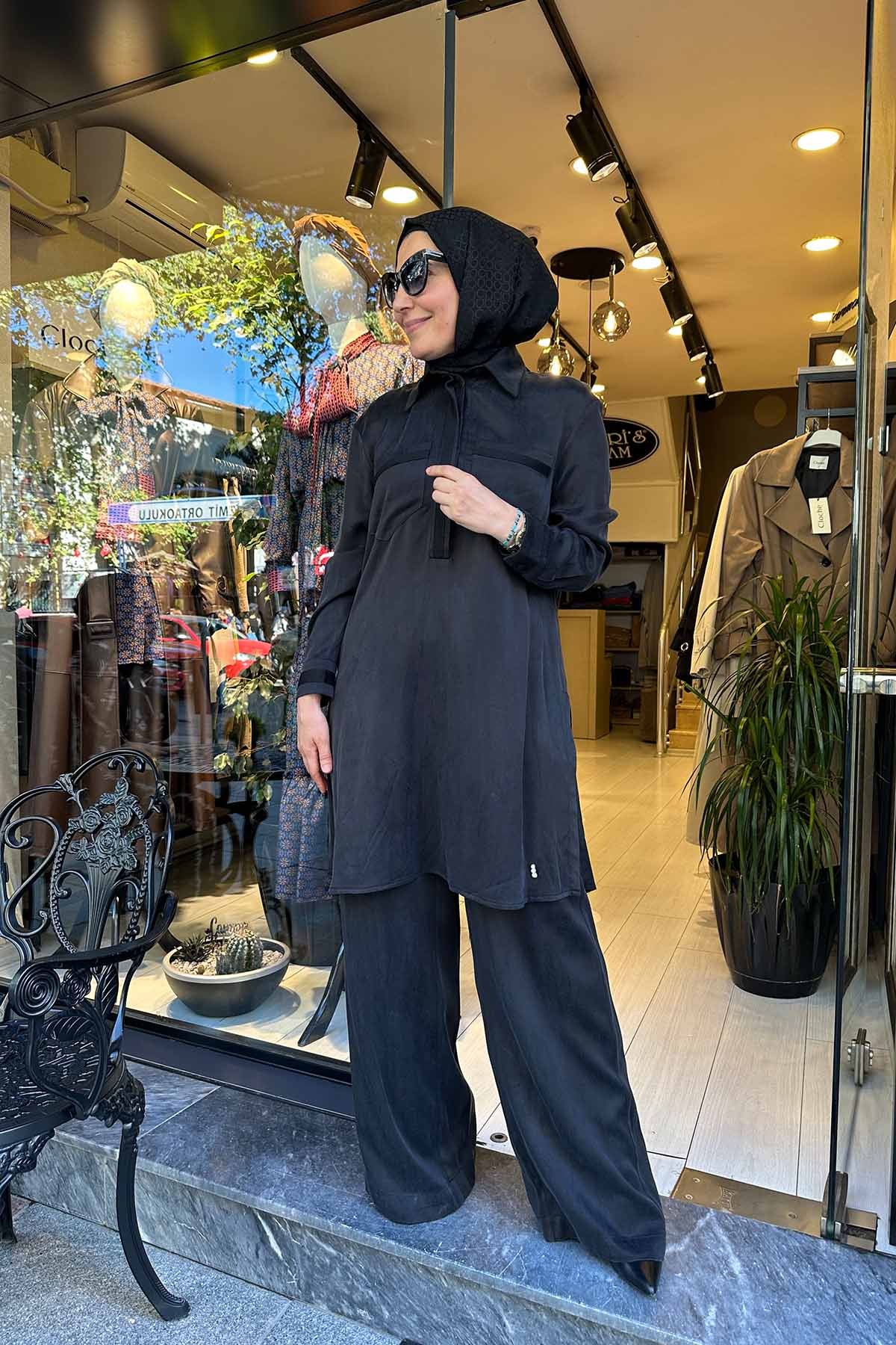 BELİ LASTİKLİ KUPRO PANTOLON