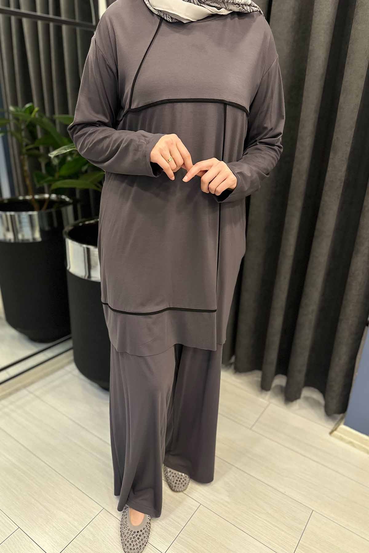 BİYE KOMBİNLİ PANTOLONLU BAMBU TAKIM