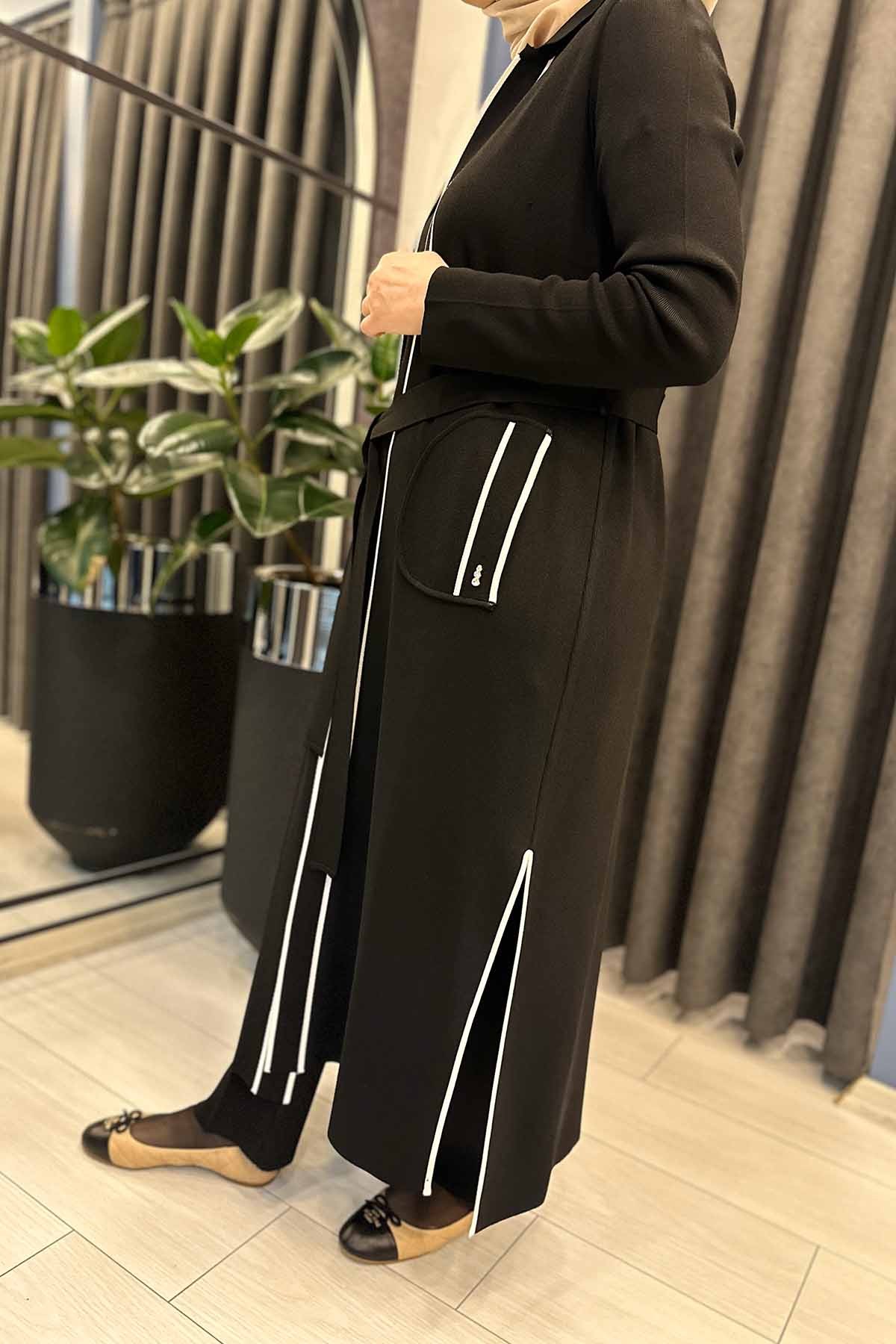ÇİZGİ ŞERİTLİ UZUN HIRKA