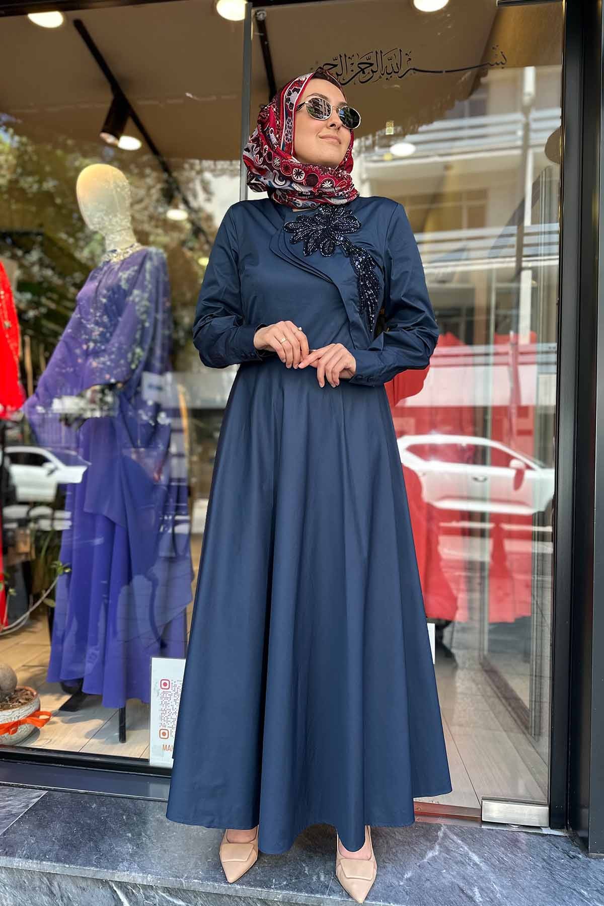 KIVRIK YAKA YAMA ELBİSE