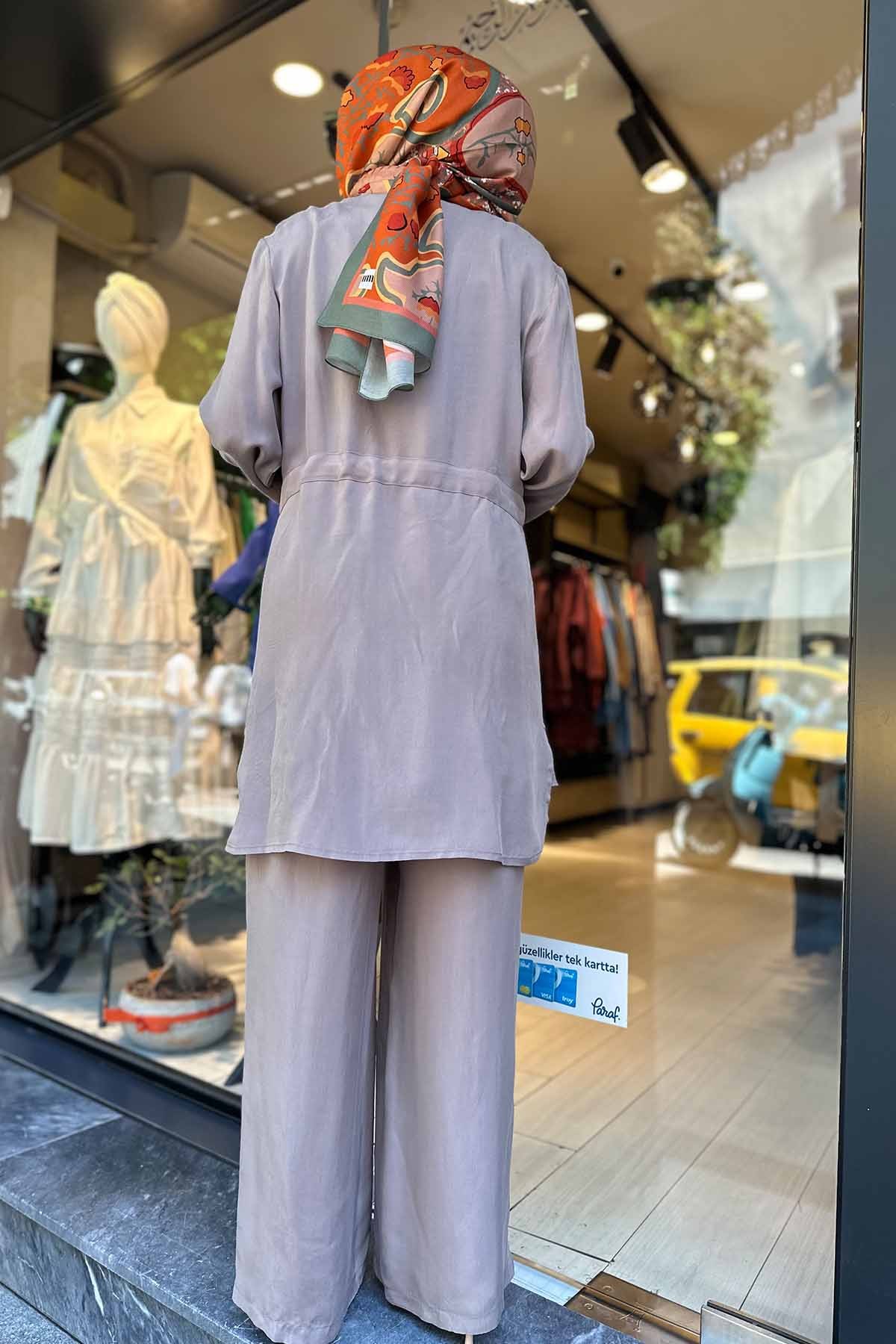 BOL PAÇA CEPLİ CUPRA PANTOLON