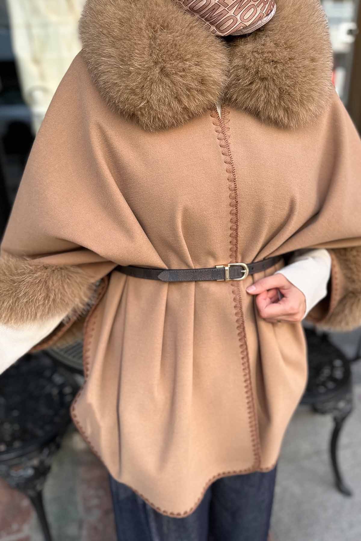 KÜRK DETAYLI PANÇO